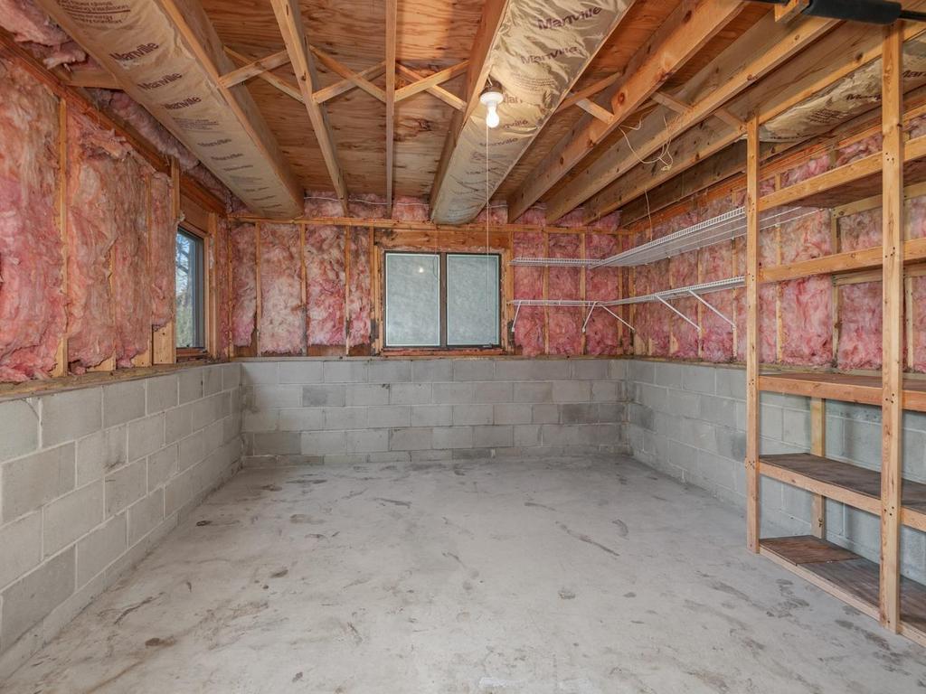Lower level unfinished area