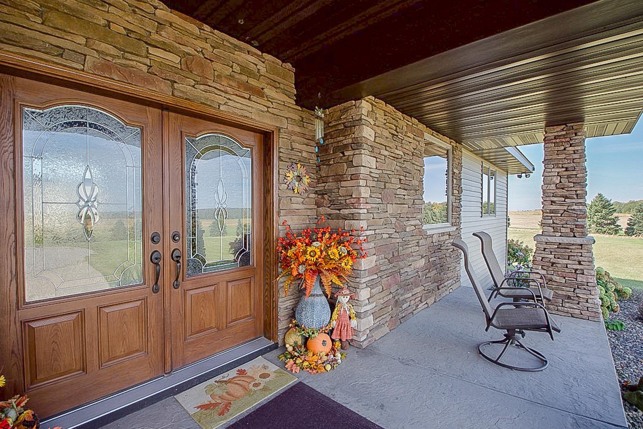 Relaxing covered front porch