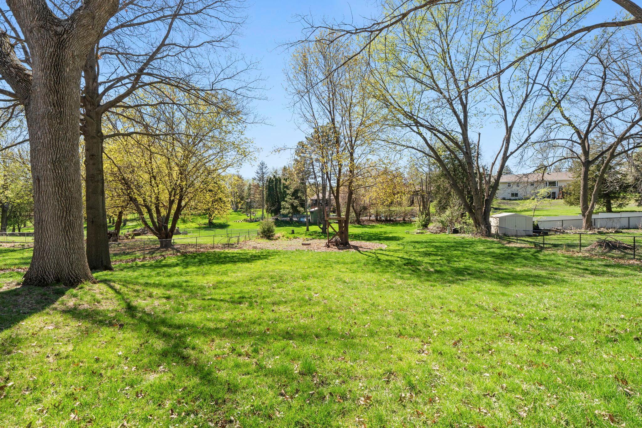Large backyard