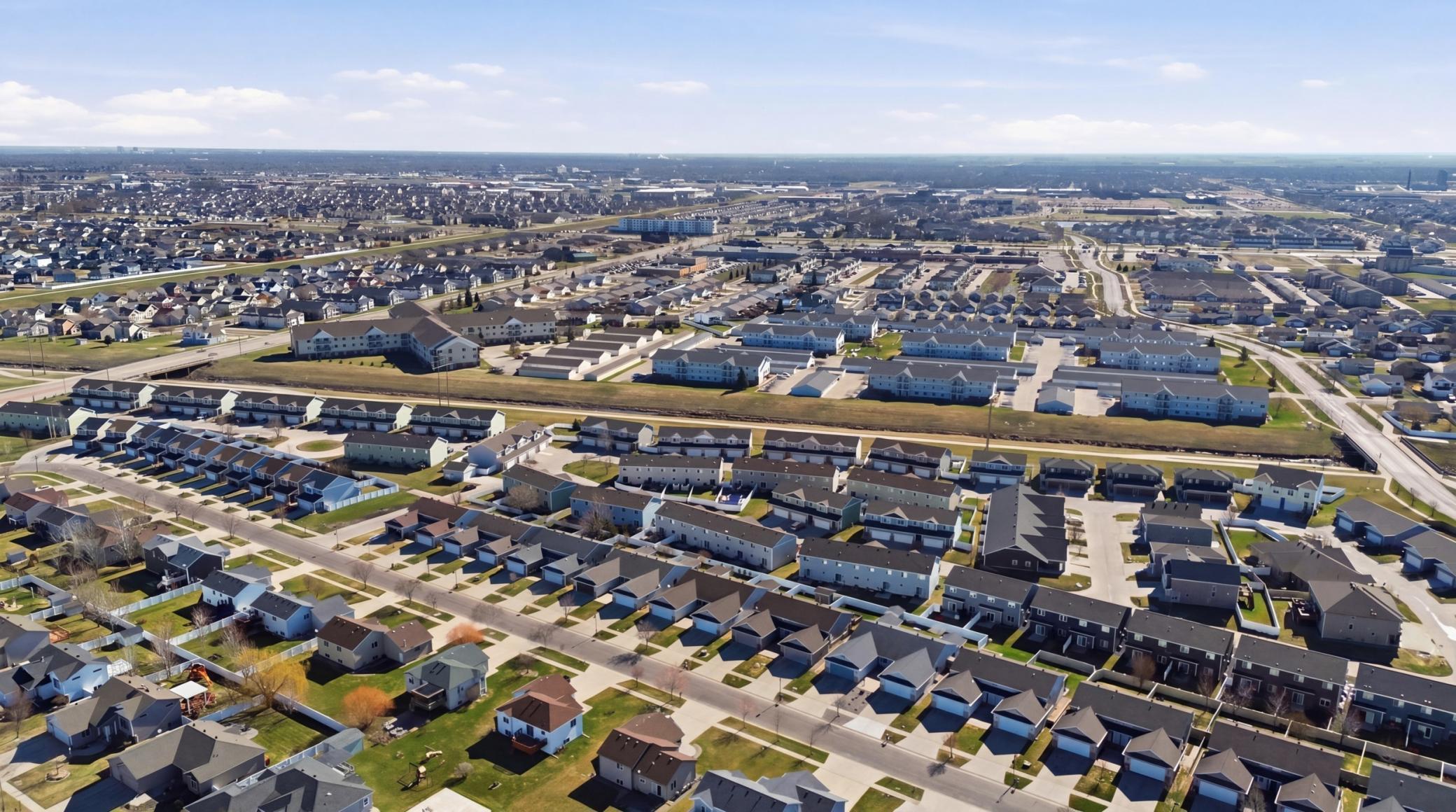 Aerial View of Neighborhood