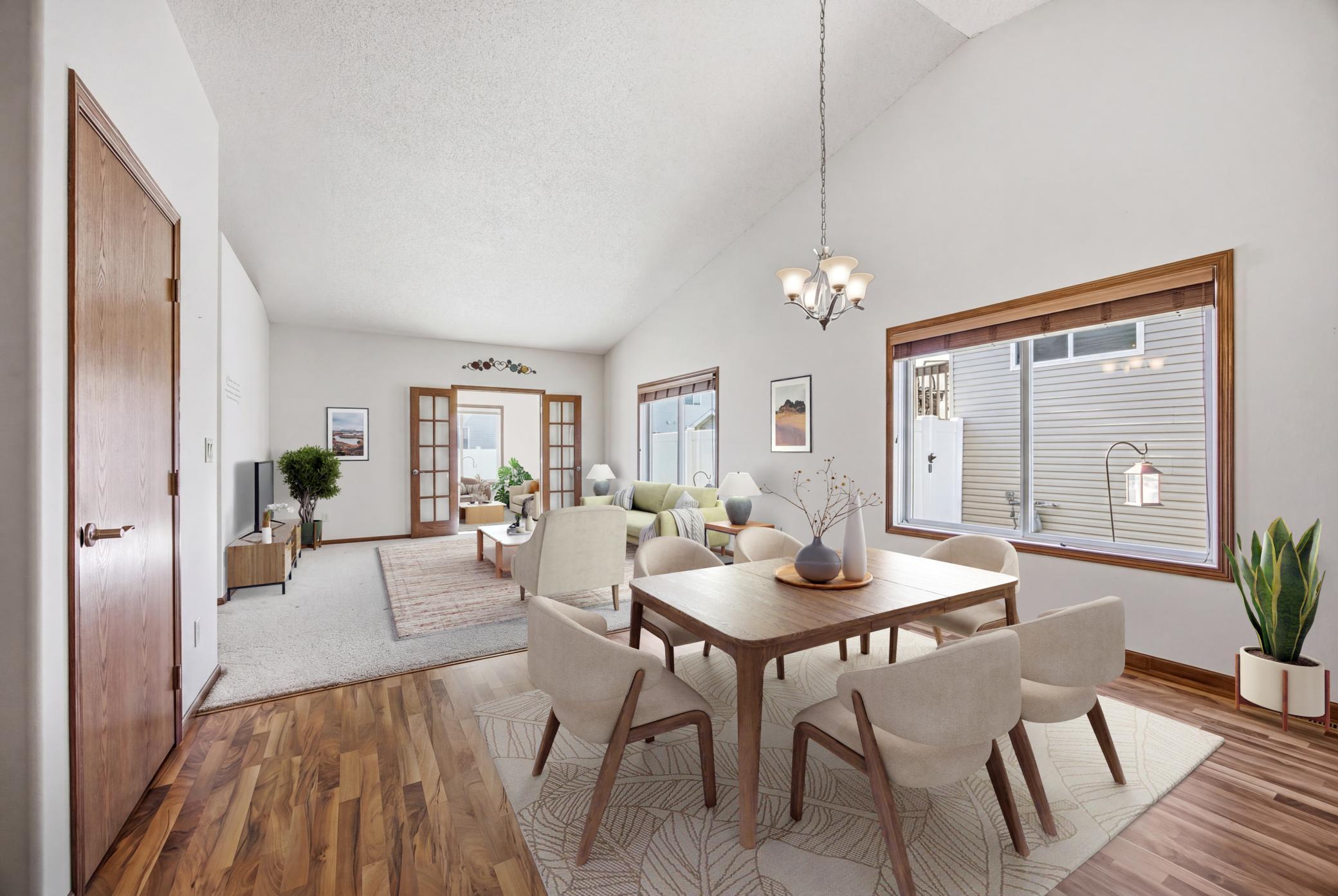 Dining Area/Living Room - Virtually Staged