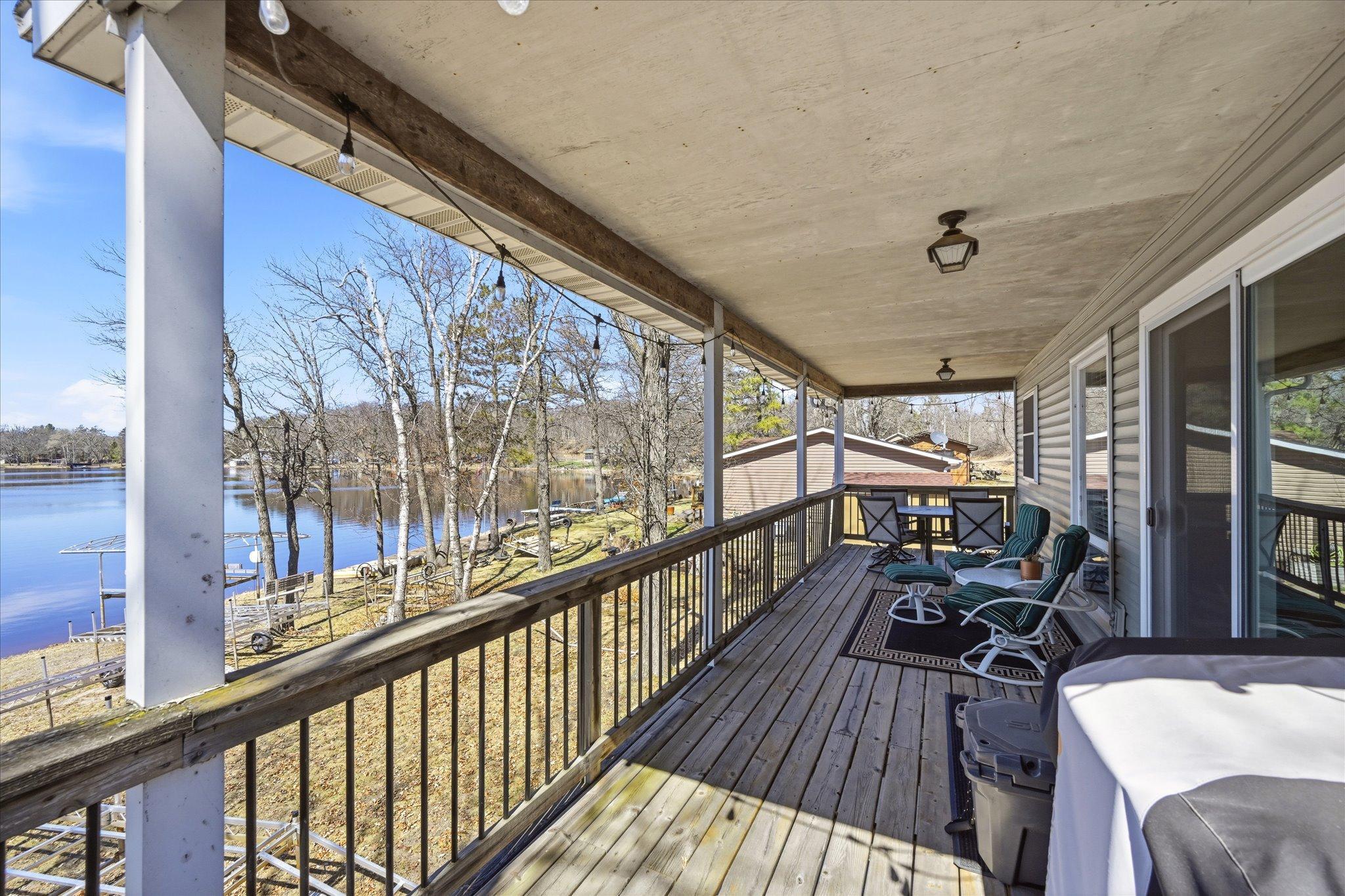 Covered huge deck so you can enjoy the sunsets and views rain or shine.