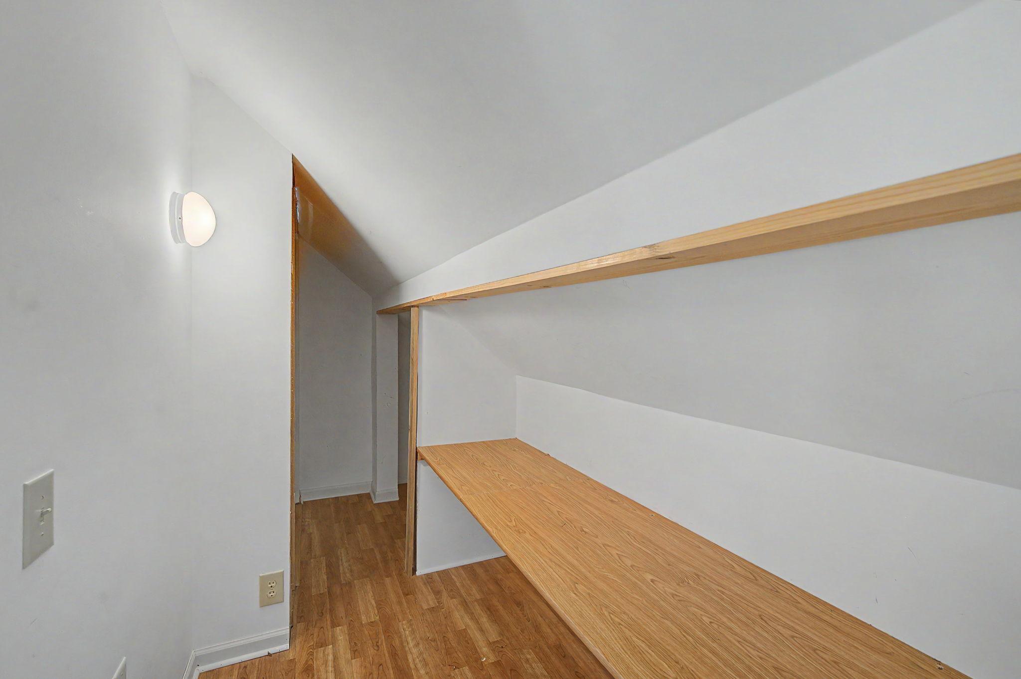 Additional storage room in loft