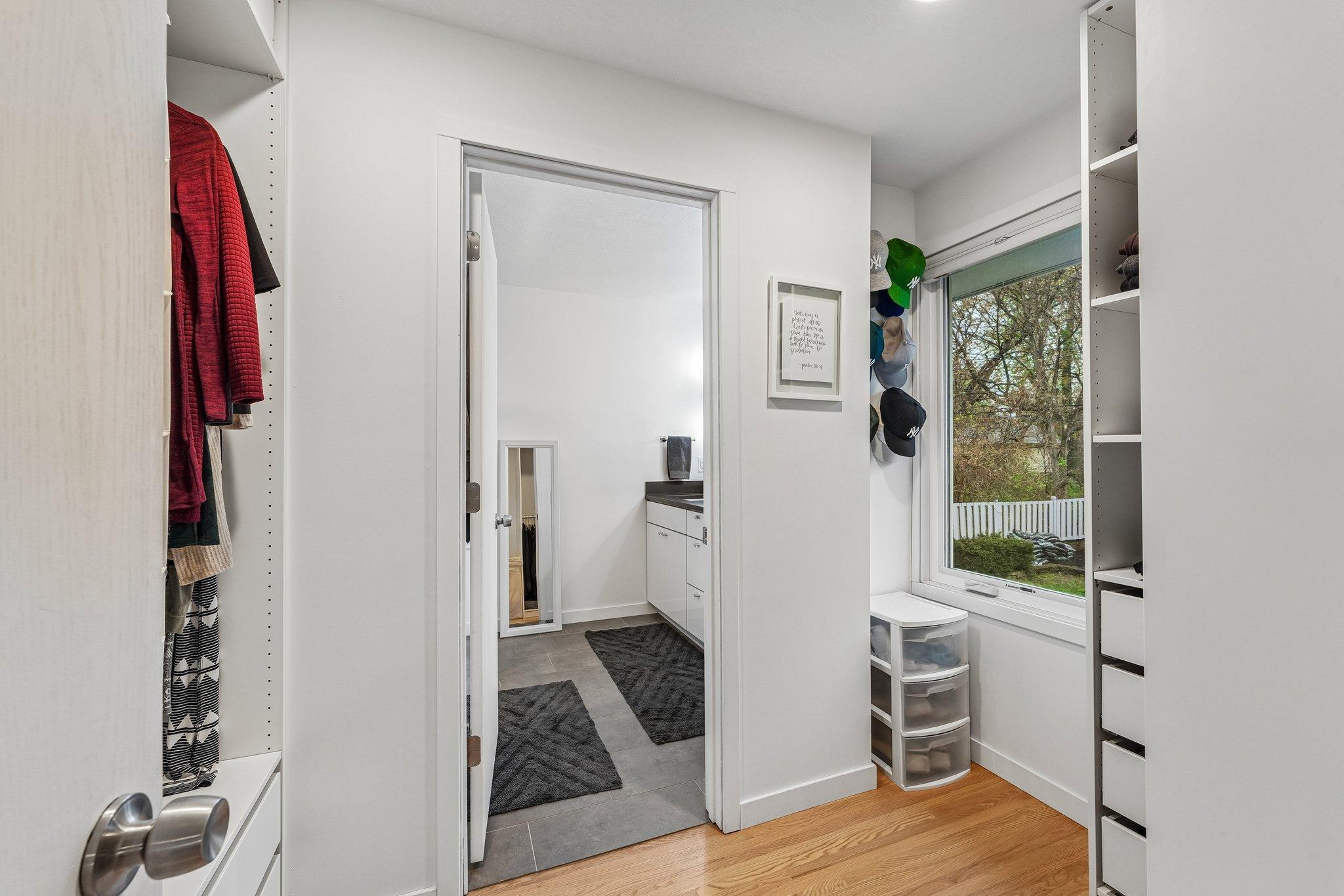 A custom walk-in closet was also thoughtfully created, offering smart storage and effortless organization.
