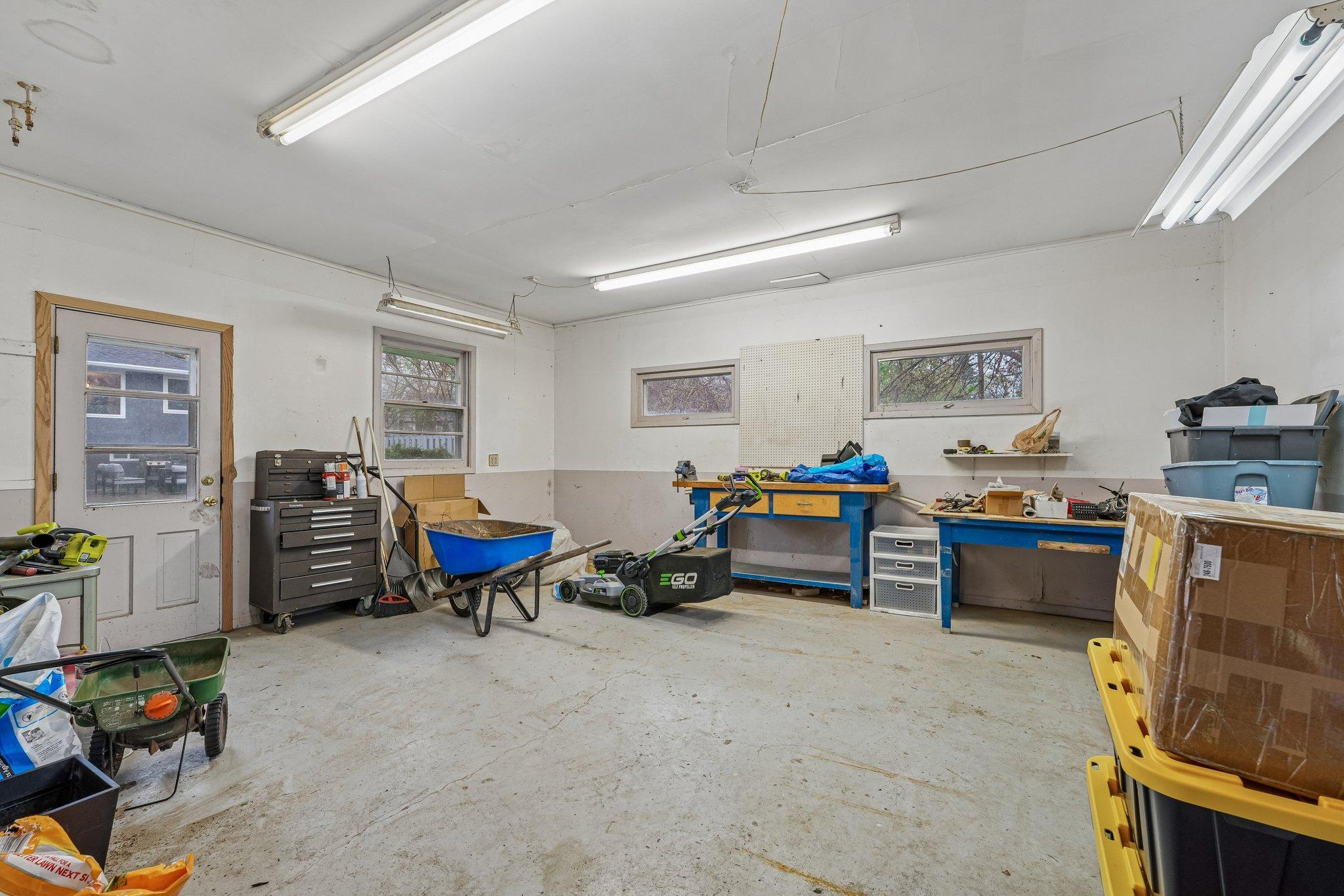 A dedicated workshop space offering the perfect setup for hobbies and projects!