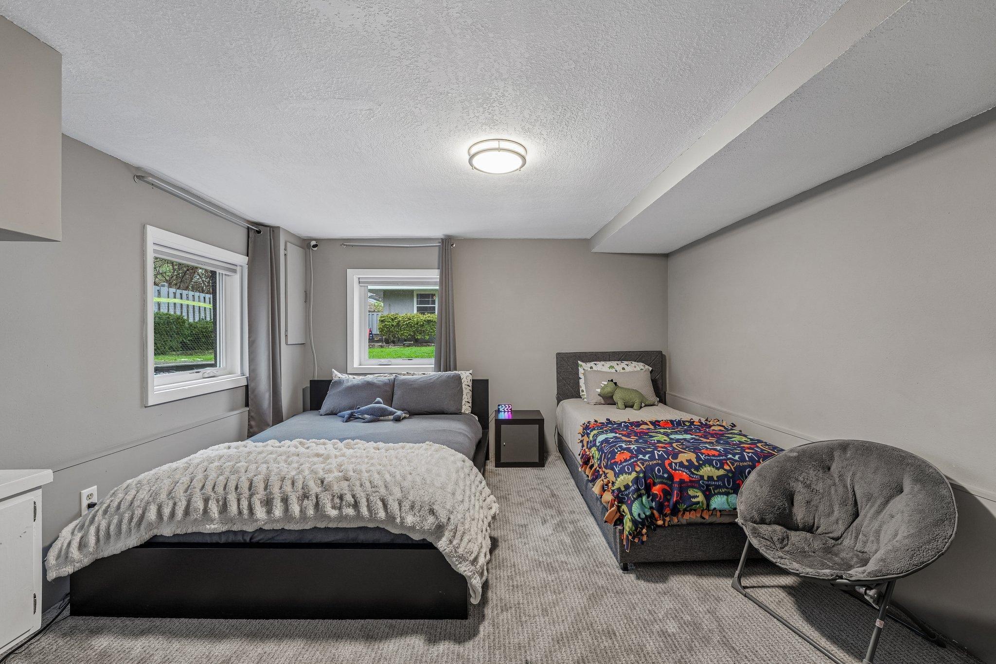 Lower level third bedroom