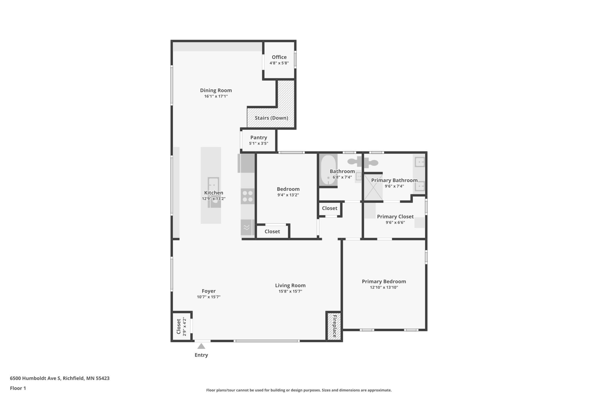 Main level floor plan