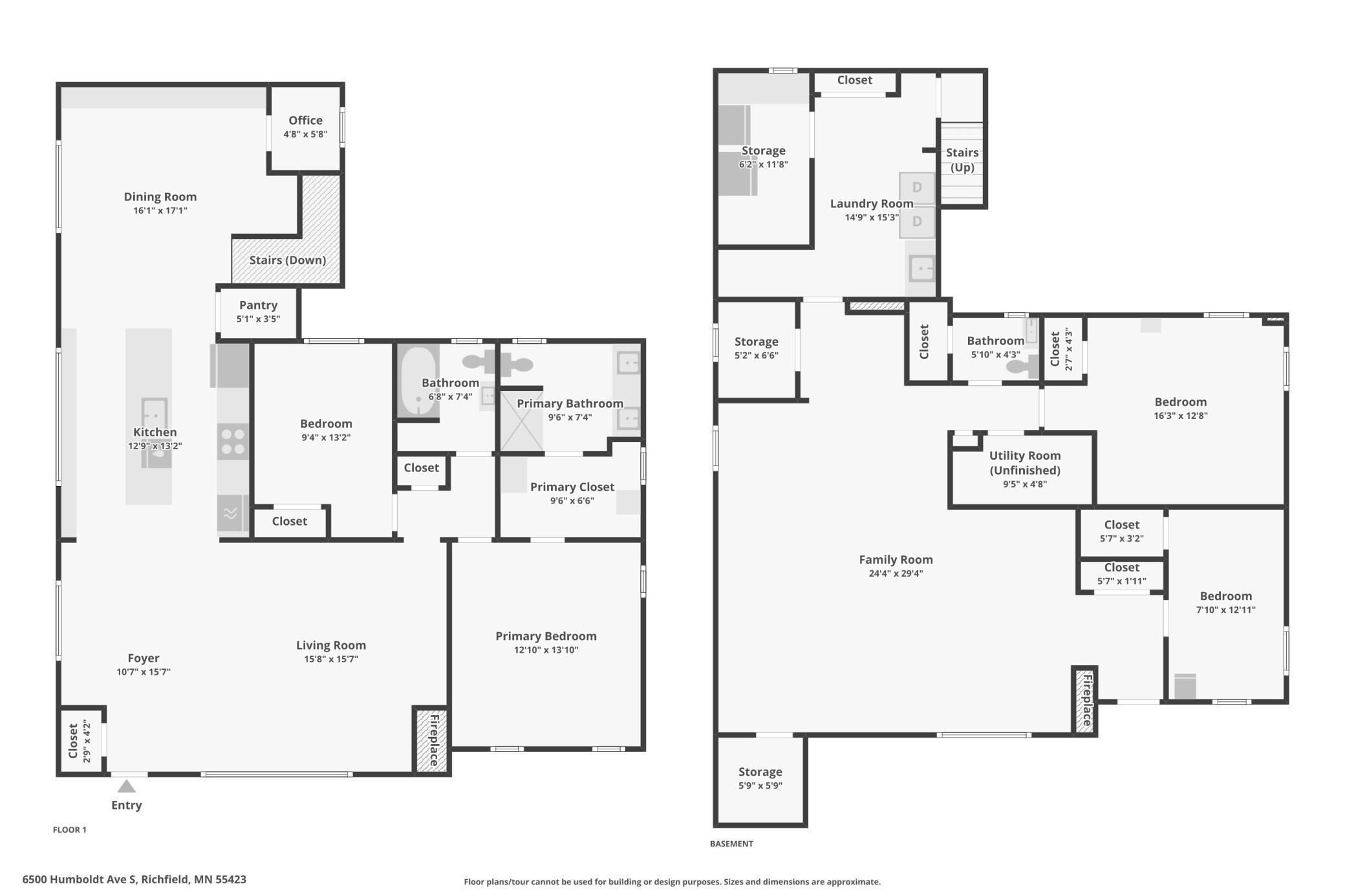 Combined floorplan