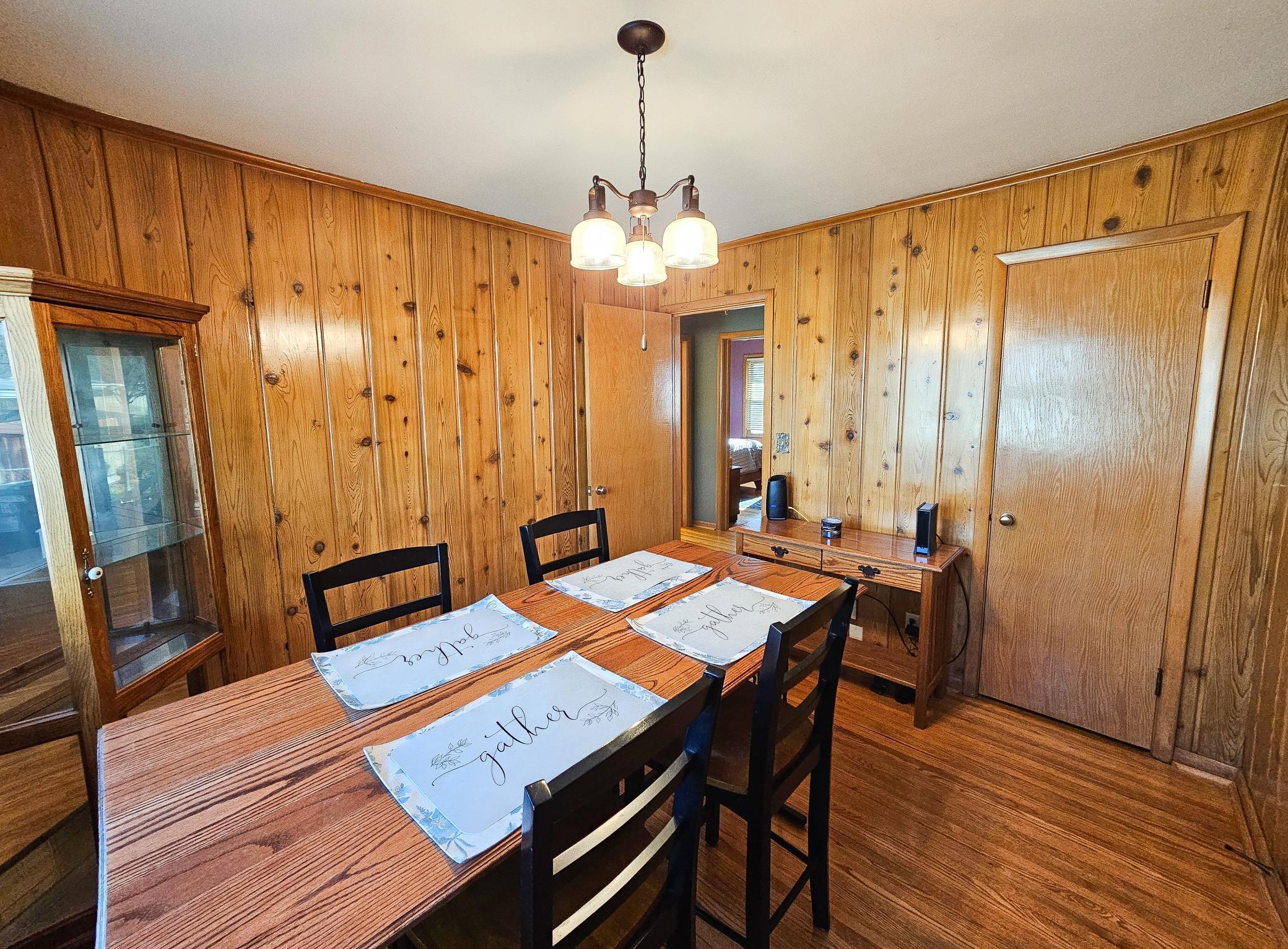 This dining room can be converted back to a third bedroom