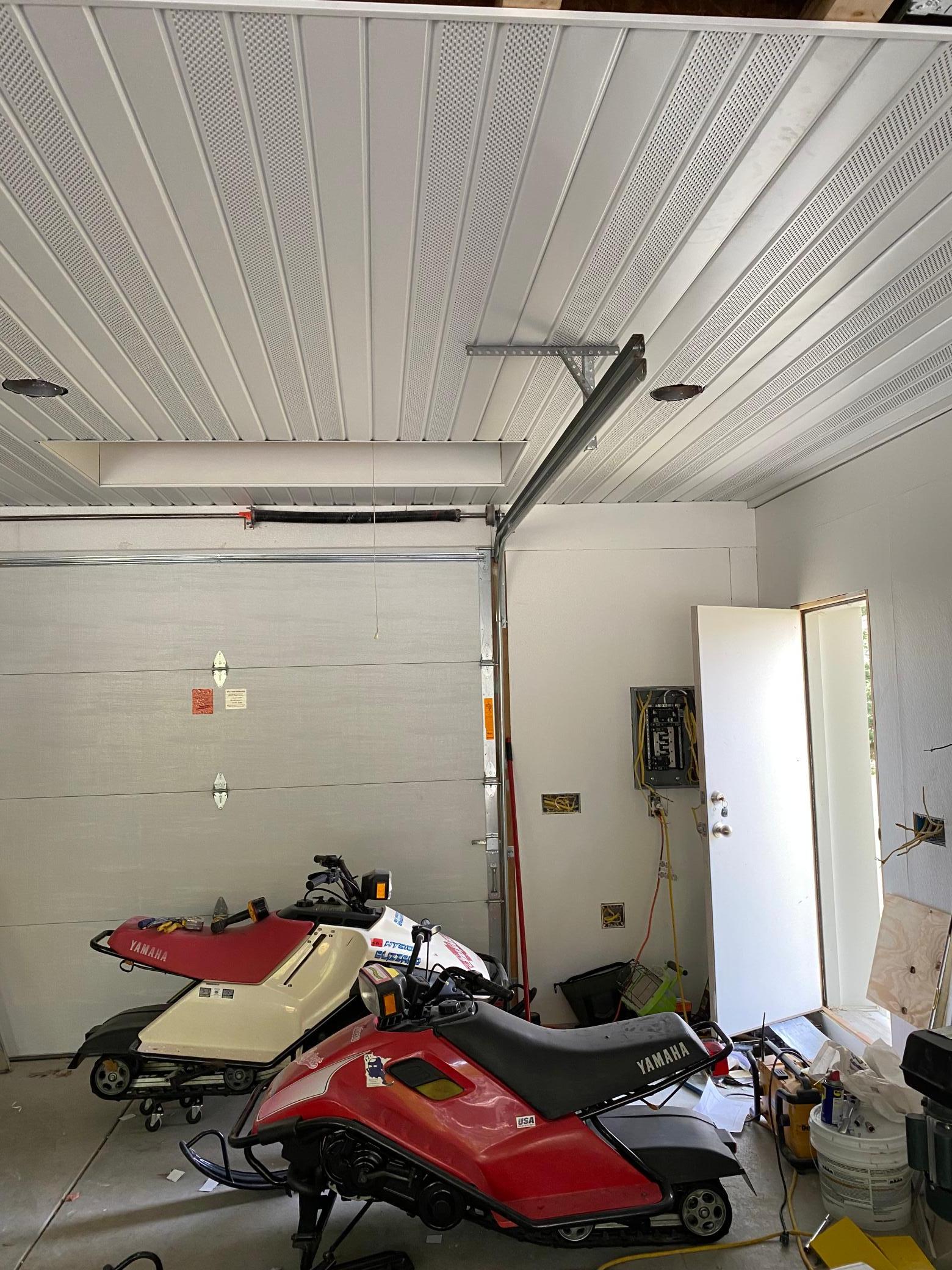 Part of the inside of the garage