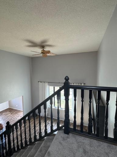 3 upper level bedrooms and full bathroom.