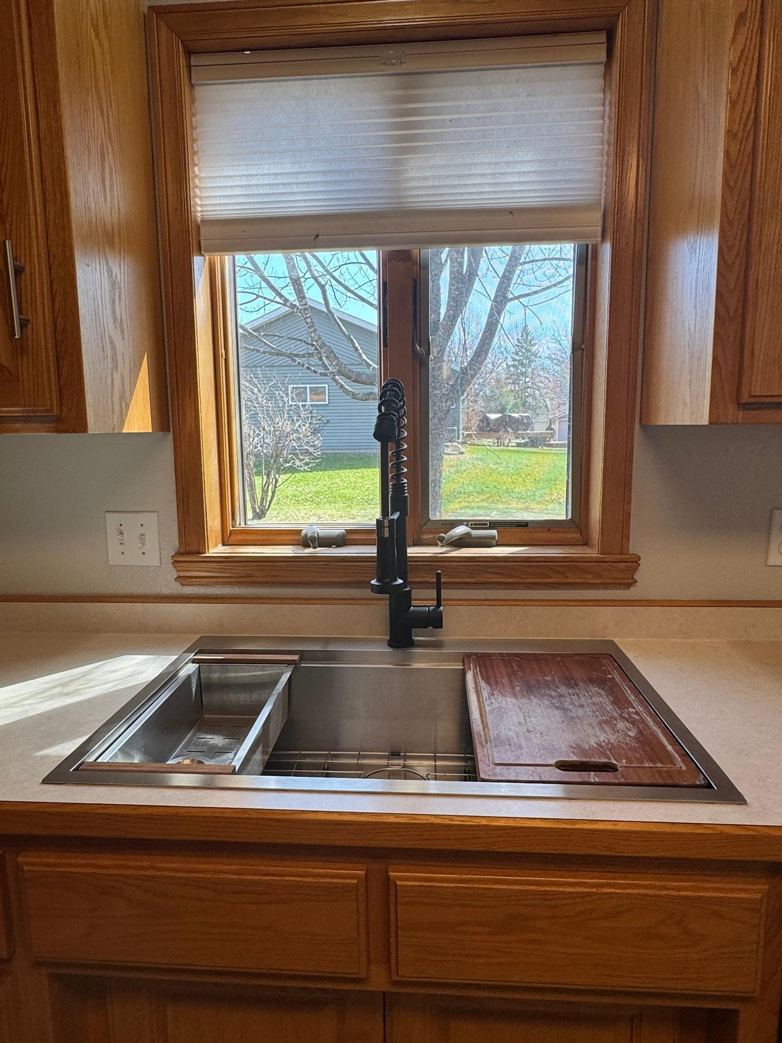 Convenient kitchen space and scullery.