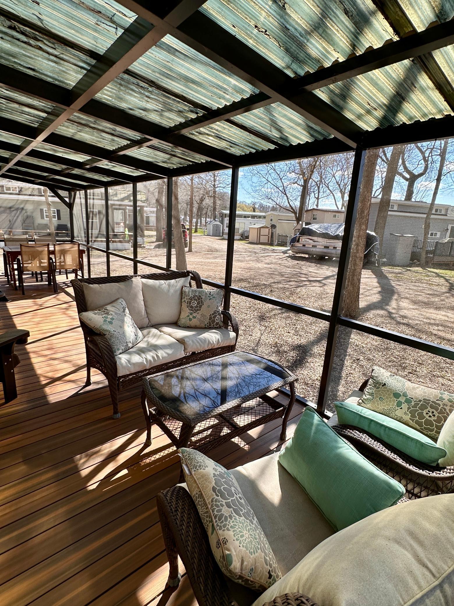 Relax on your screened in porch!