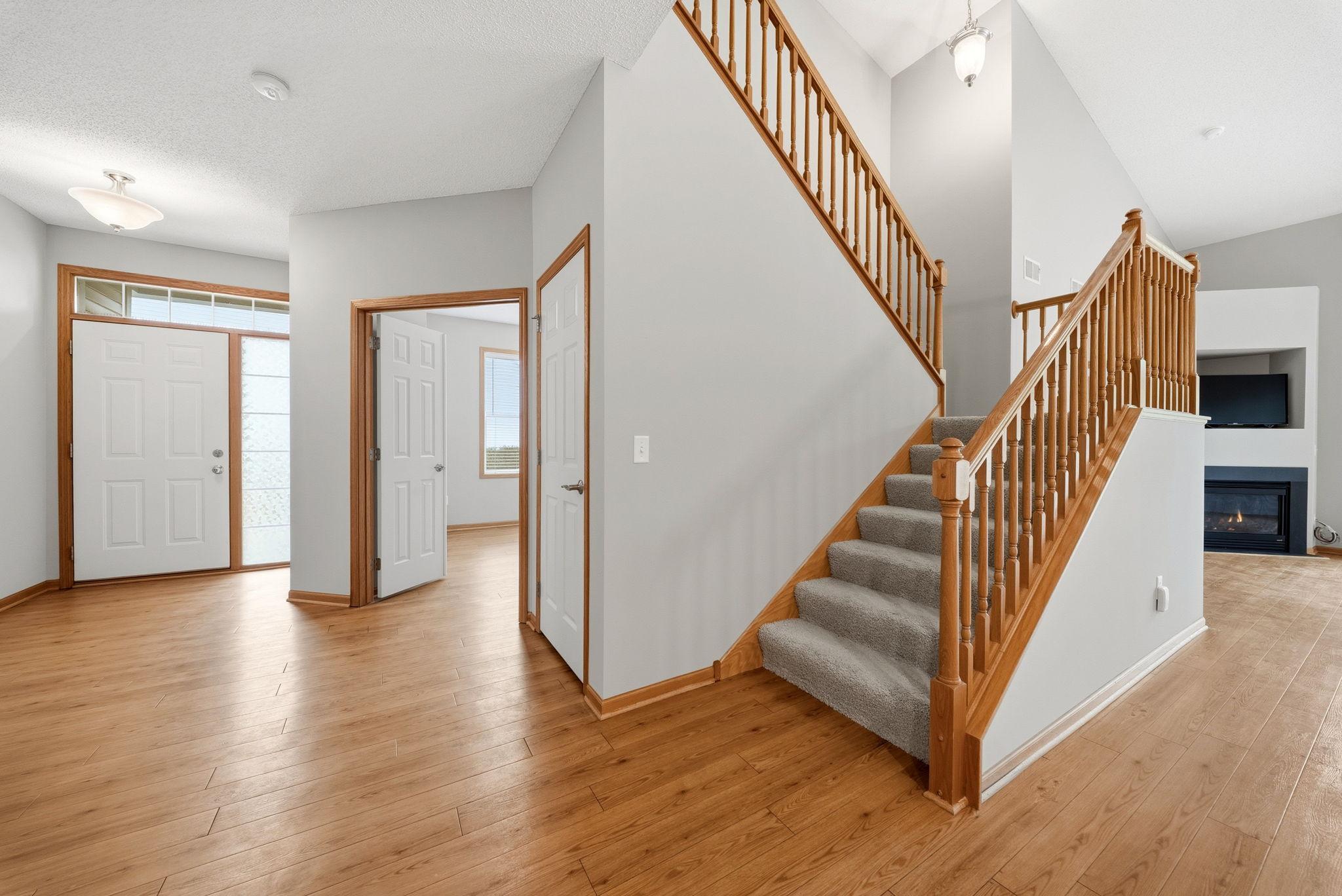 Entryway, Bedroom/ office, stairs to loft.