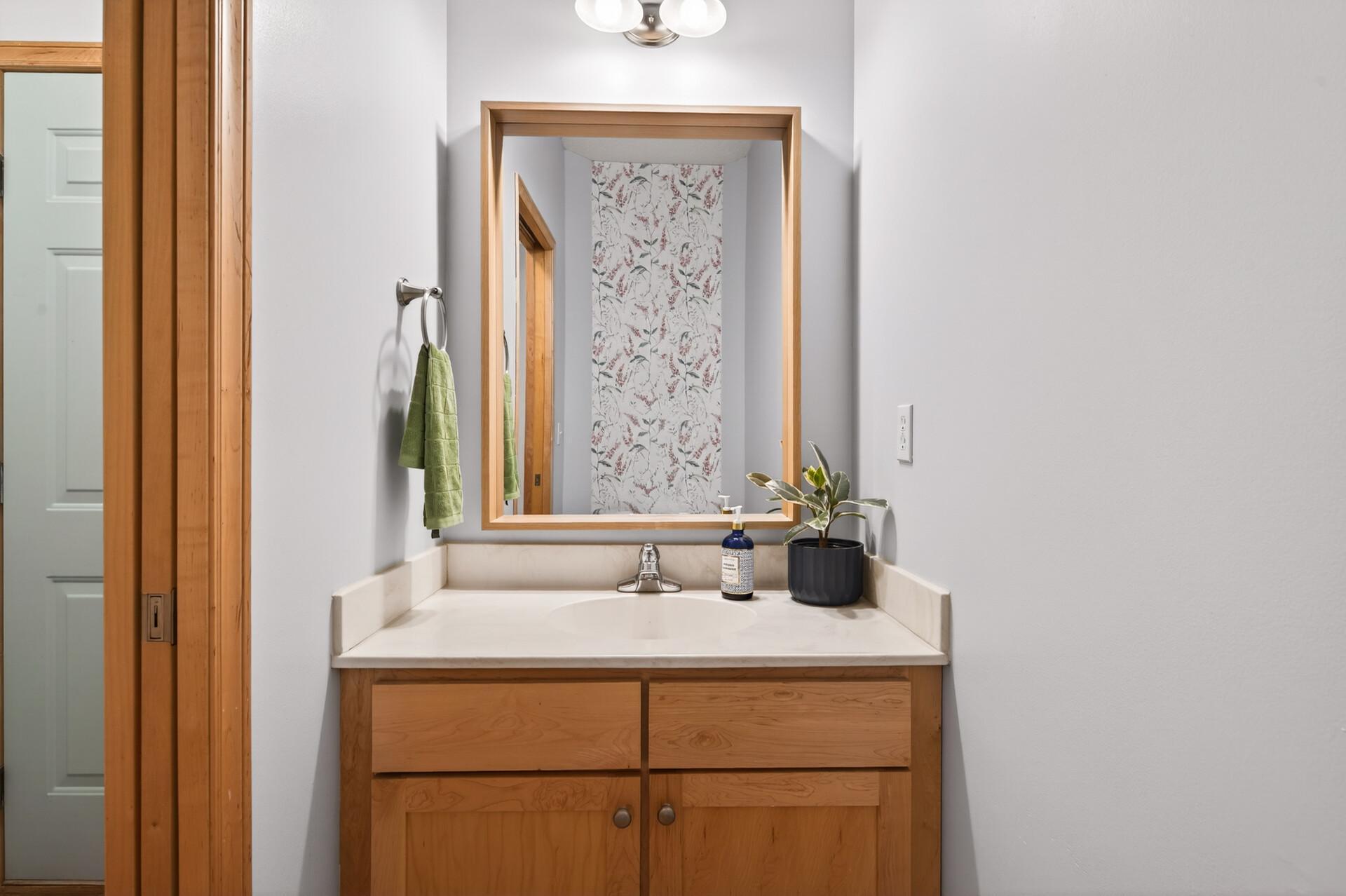 Main floor half bathroom.