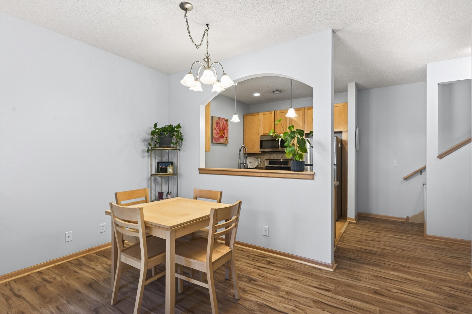 Dedicated dining area.