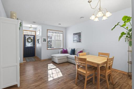 The large east facing window brings in beautiful morning light!