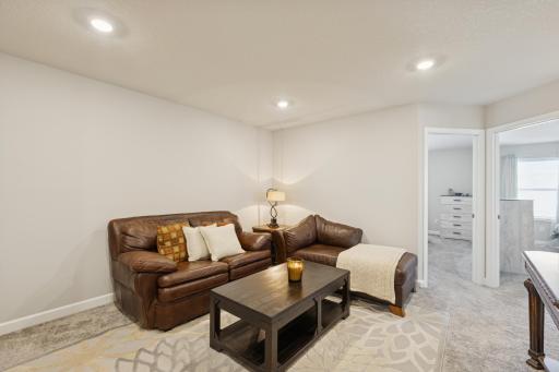 Loft provides a versatile space for lounging, reading, studying, playing, or exercising!