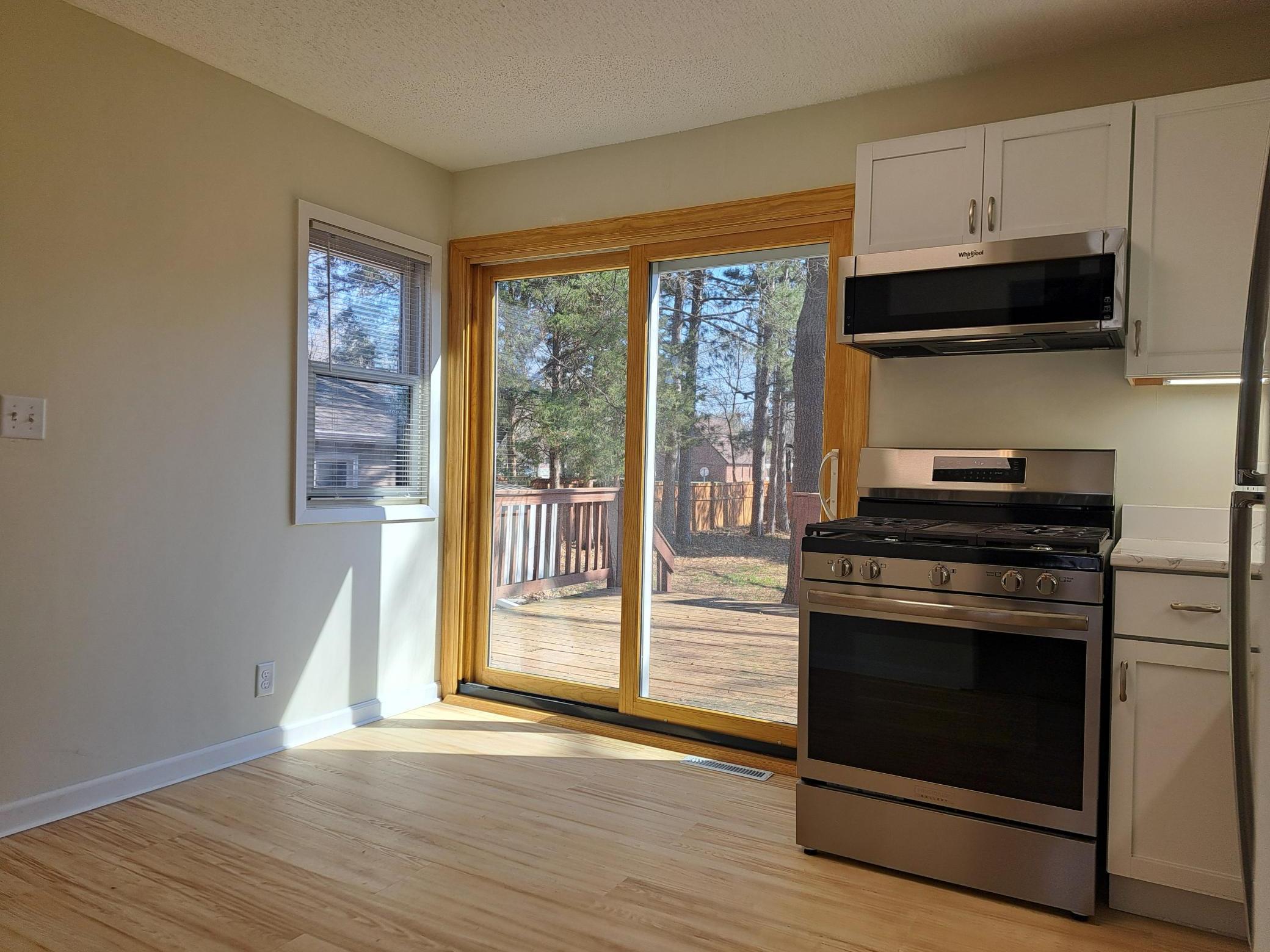 overlooking back deck