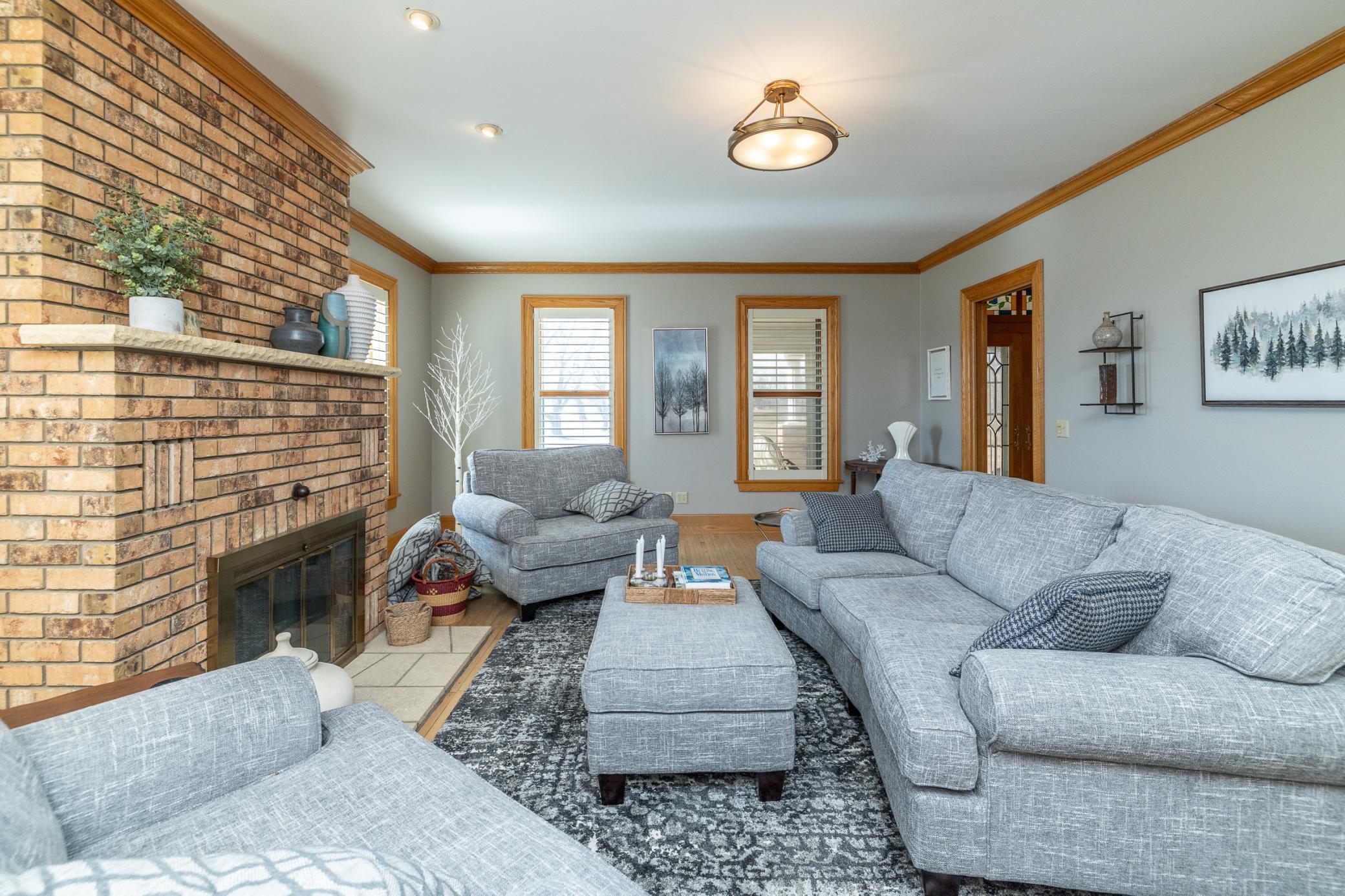 Living room with hardwood floors