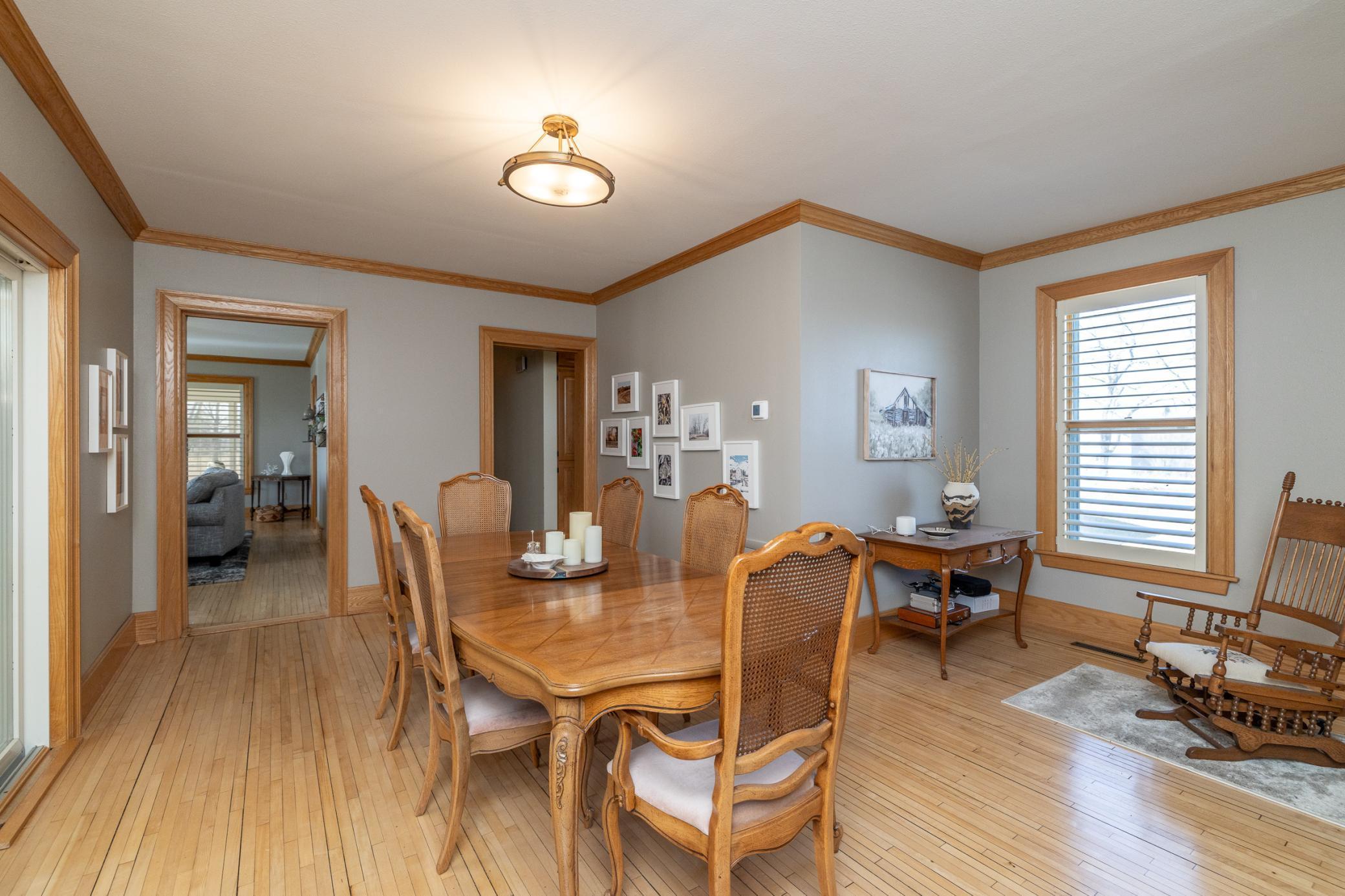 20 x 11 formal dining with beautiful hardwood floors