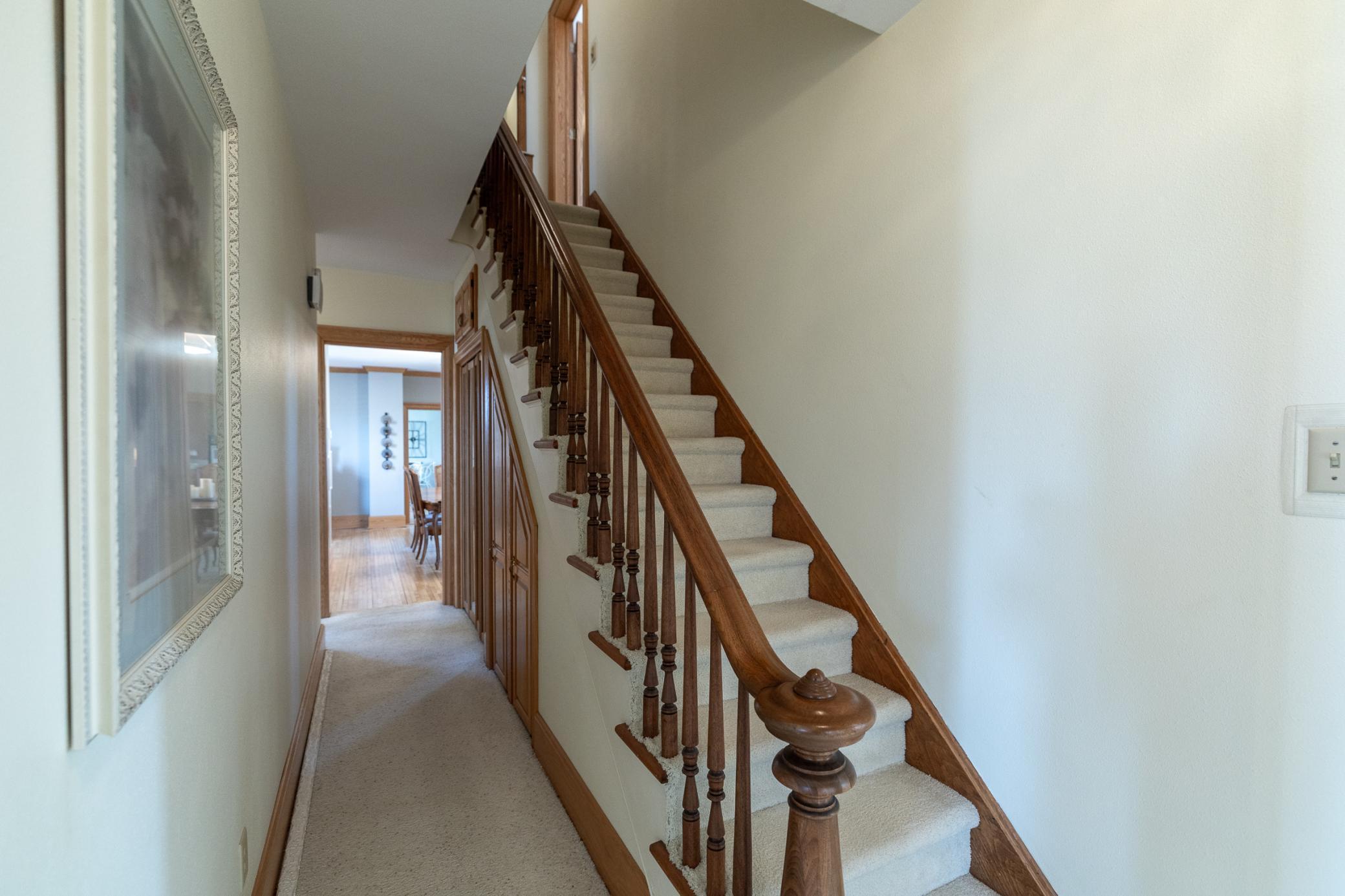 Stairway leading to the second level