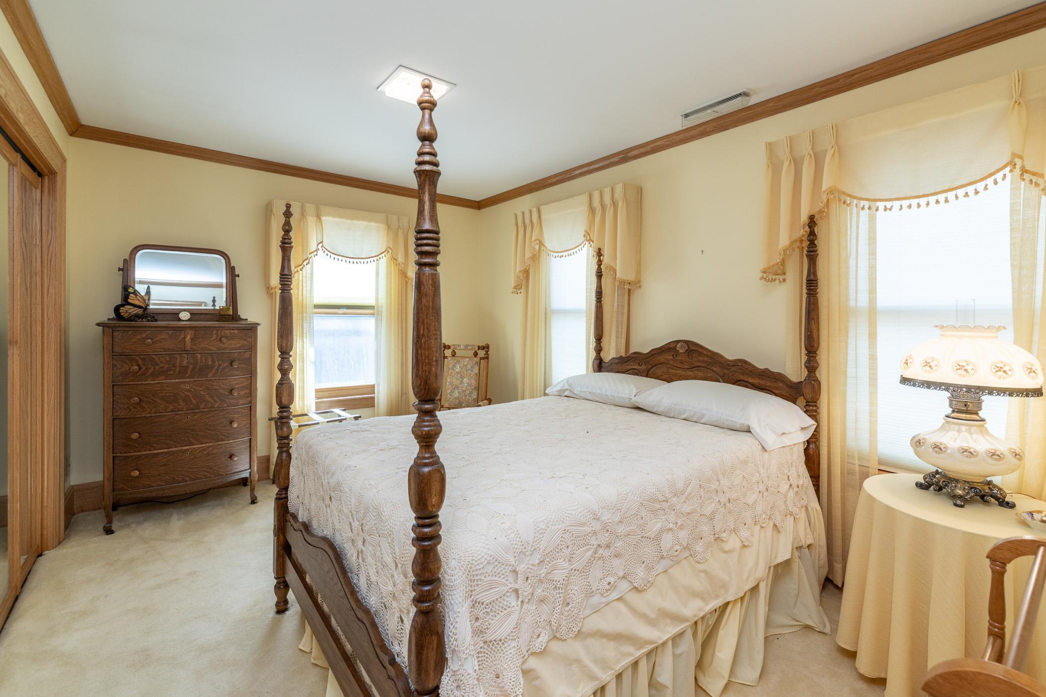 Upper level bedroom with South and West exposure for lots of natural light