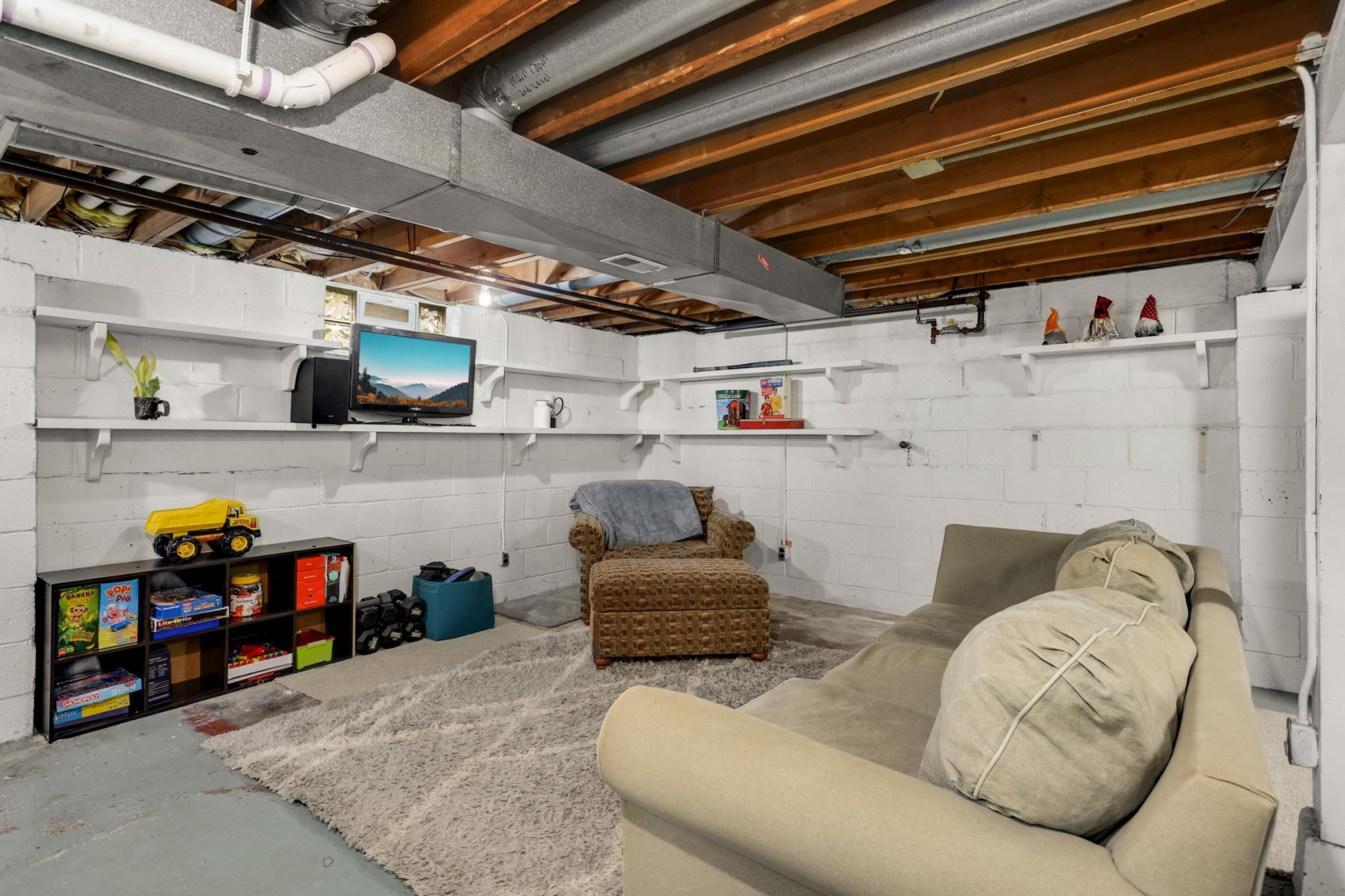 Great opportunity to add additional square footage in this unfinished lower level