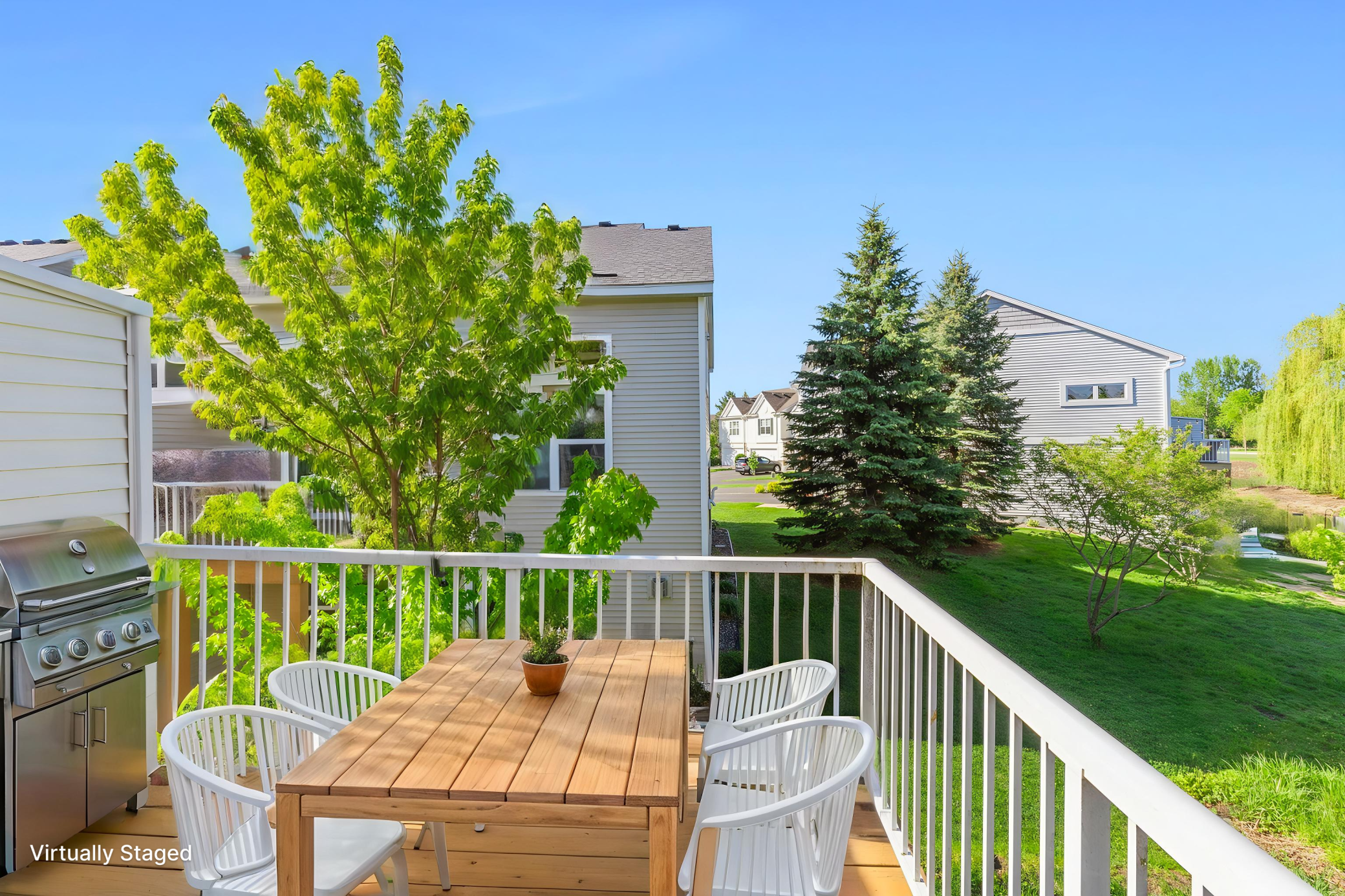 Virtually staged deck