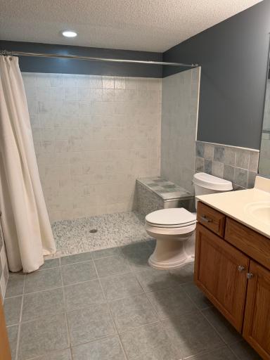 Lower-level bath, Handicap accessible, wide door