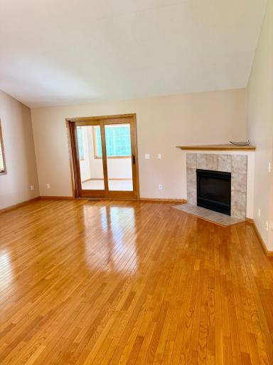 Gleaming hardwood in main living area
