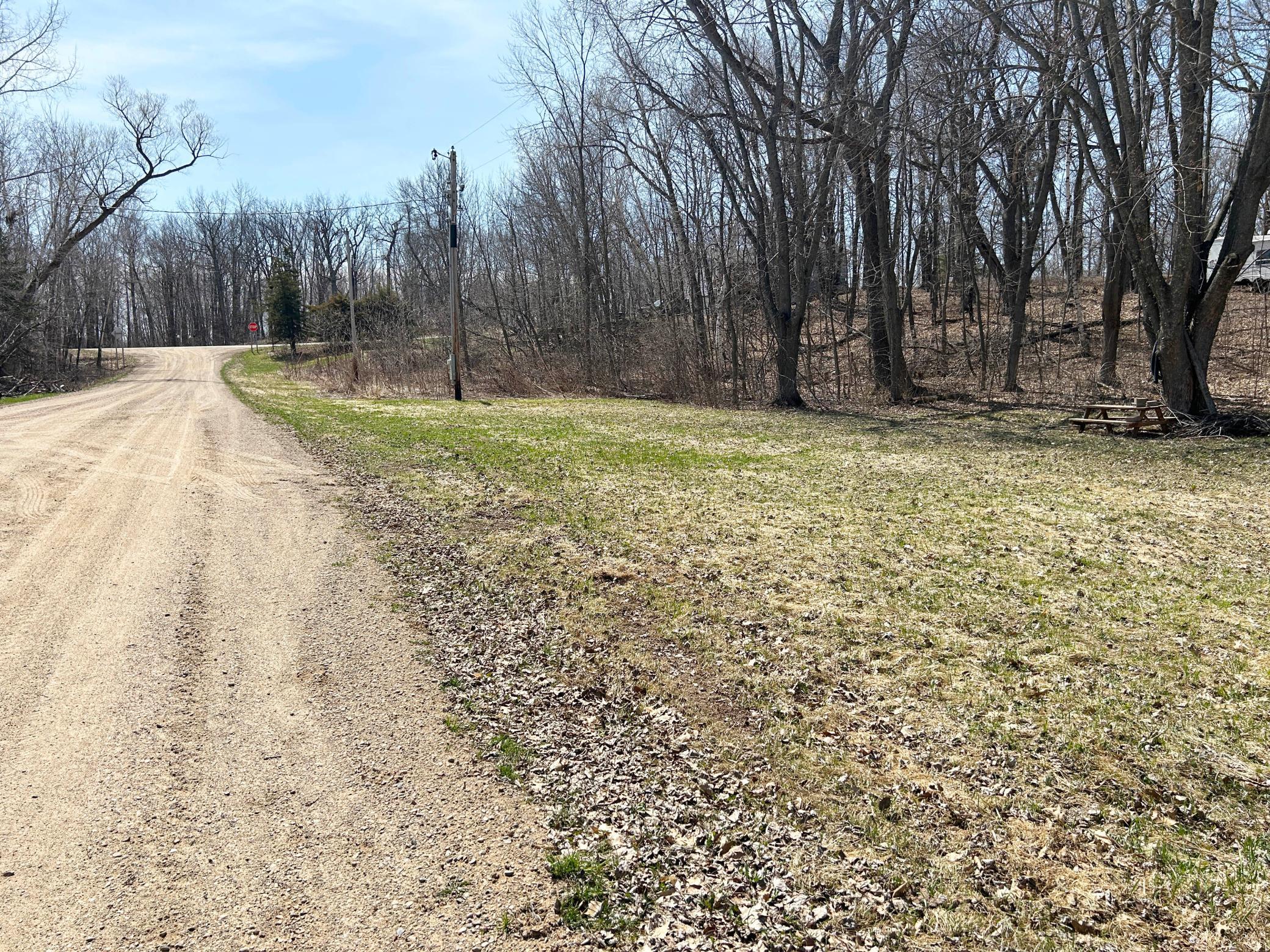 Looking down the road.
