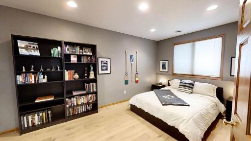 Lower level bedroom 4 features spacious walk in closet.