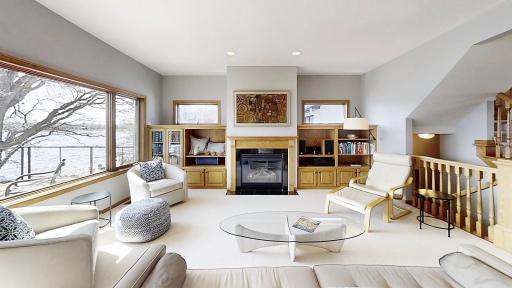 Main level living room with stunning views of Prior Lake