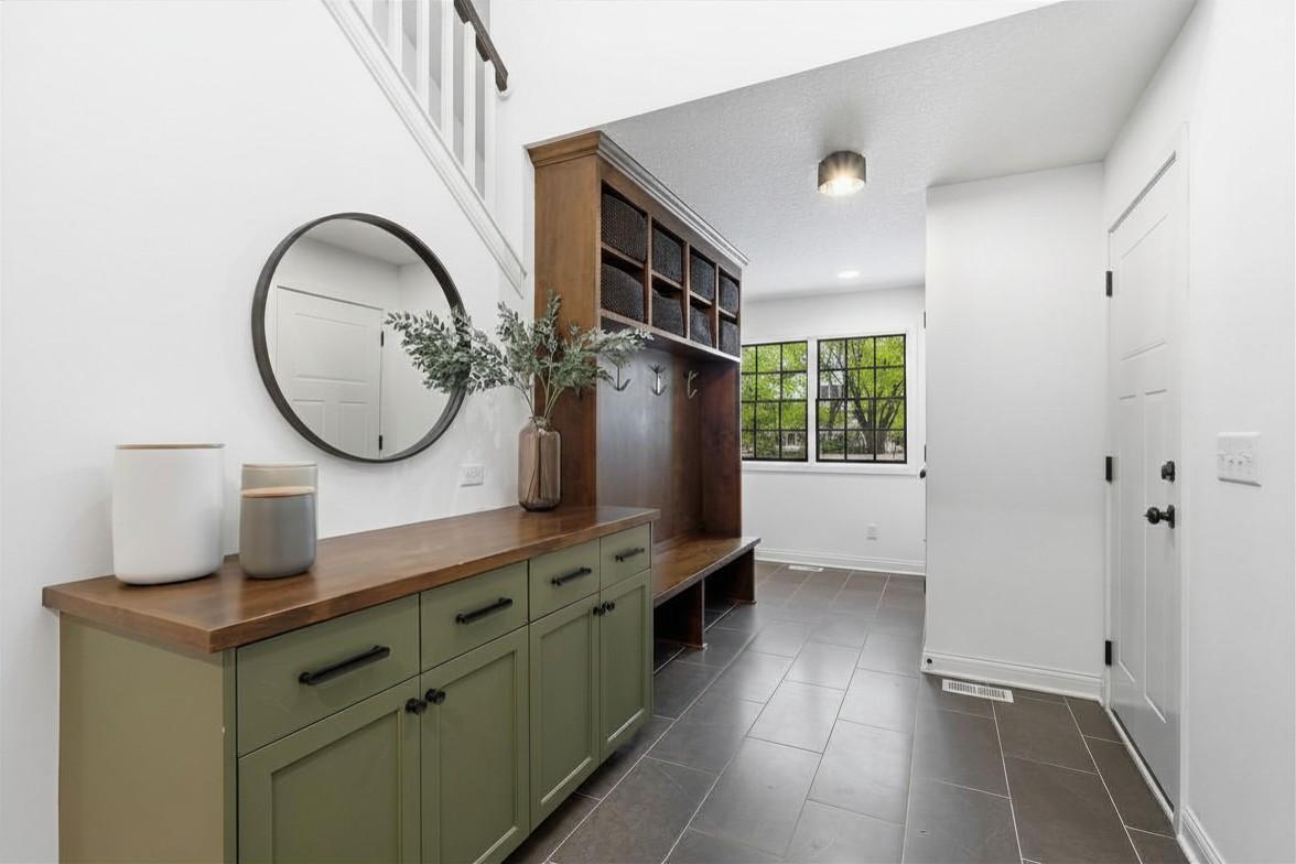 Generous sized mudroom off the garage.
