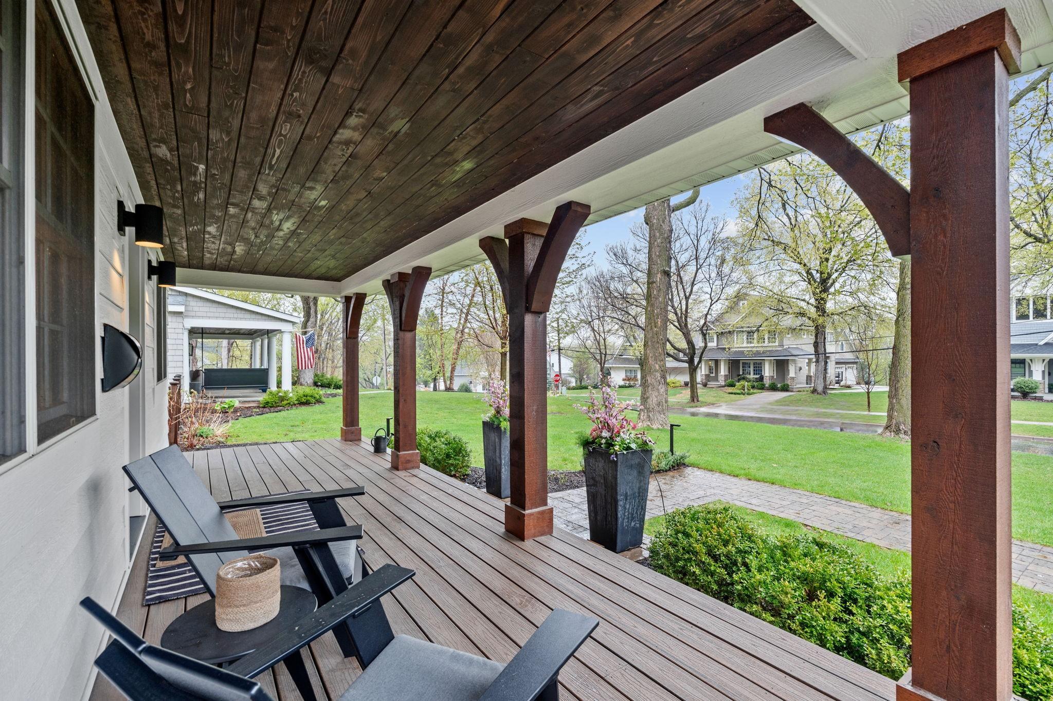 Enjoy the west facing views and sunsets from your very own porch.