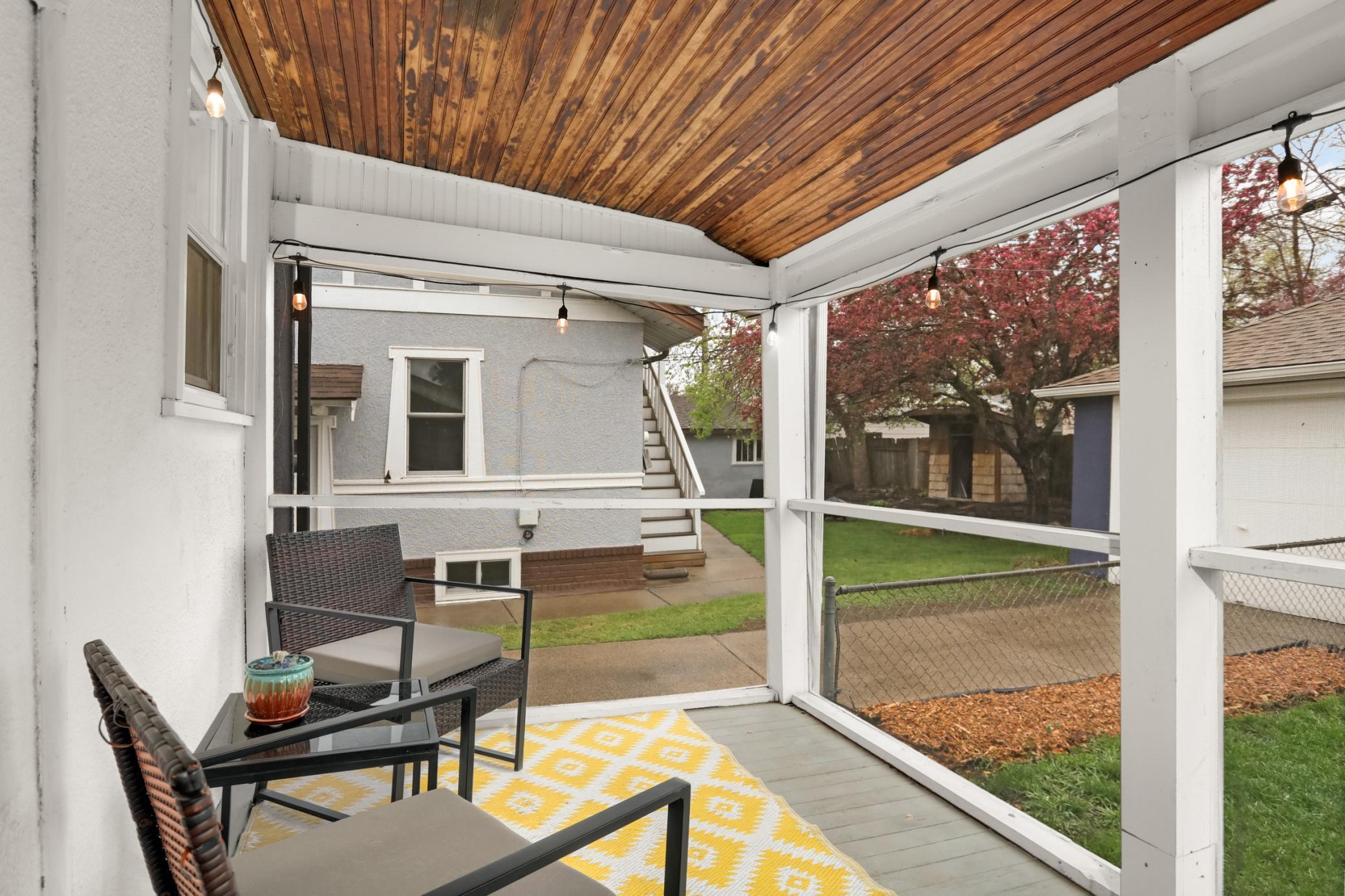 Back porch is a great bonus space!