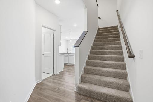 Half bath conveniently located on the left, just inside the front entry