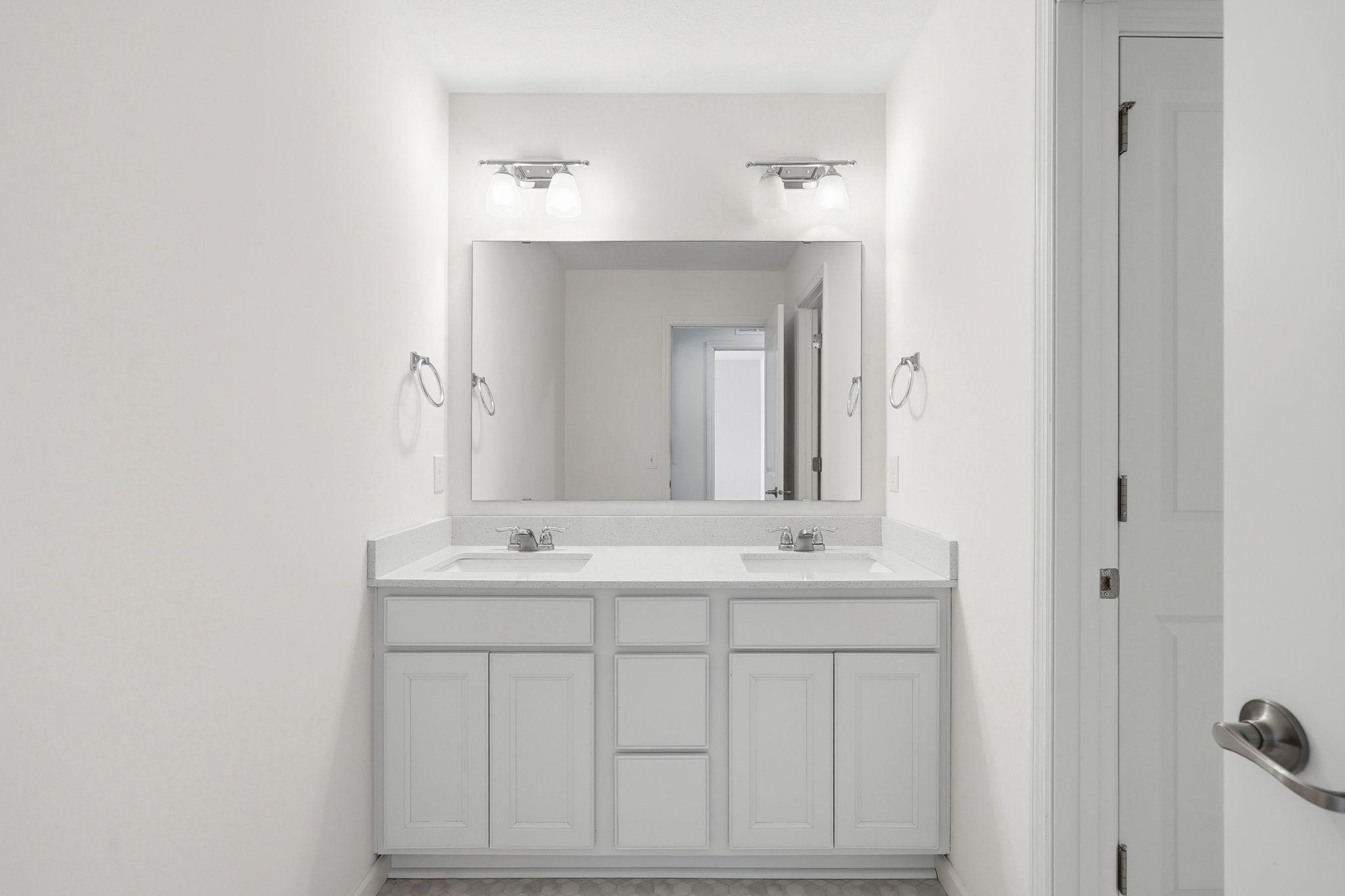 double sinks in the shared bathroom