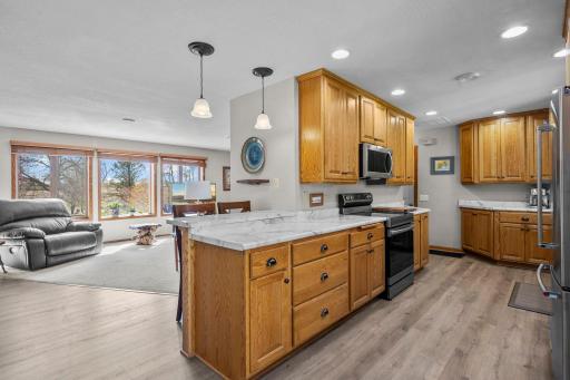 Ample kitchen storage and countertop space.21650 Oakdale Dr, Corcoran, MN