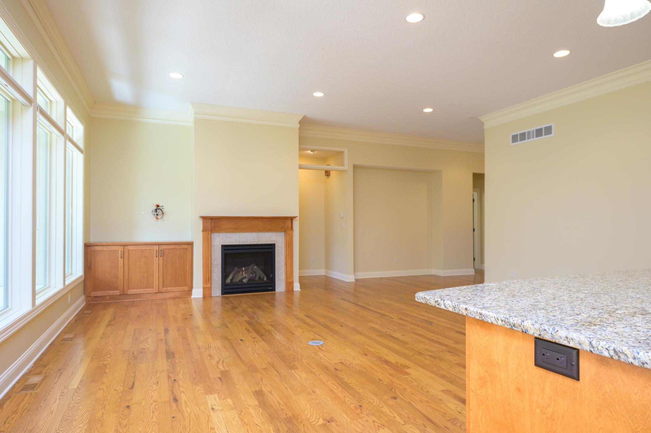 Living room area - Gas Fireplace