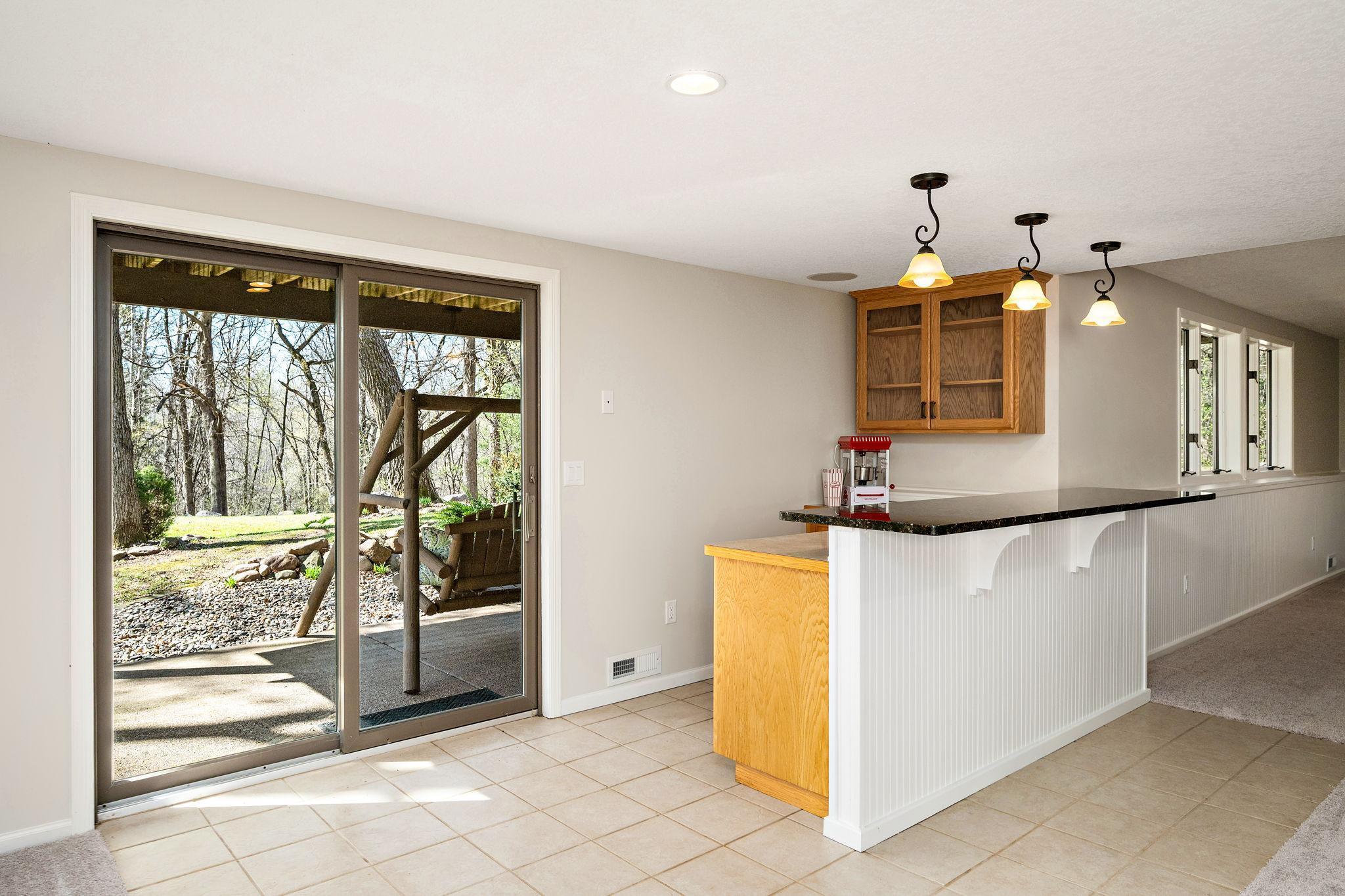 Basement family room bar