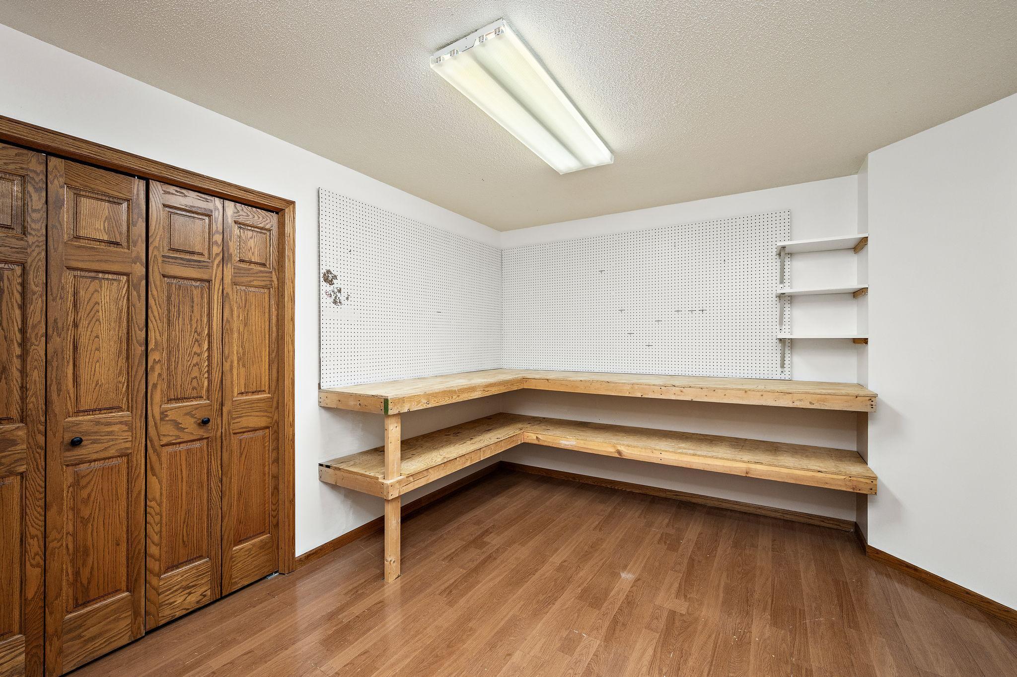 Basement workshop or storage room