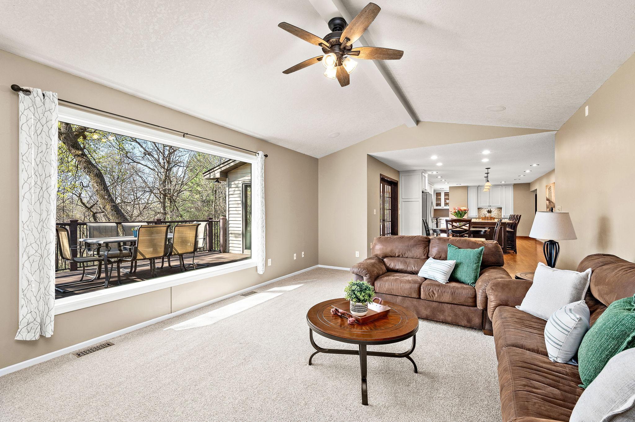 Family room view to deck