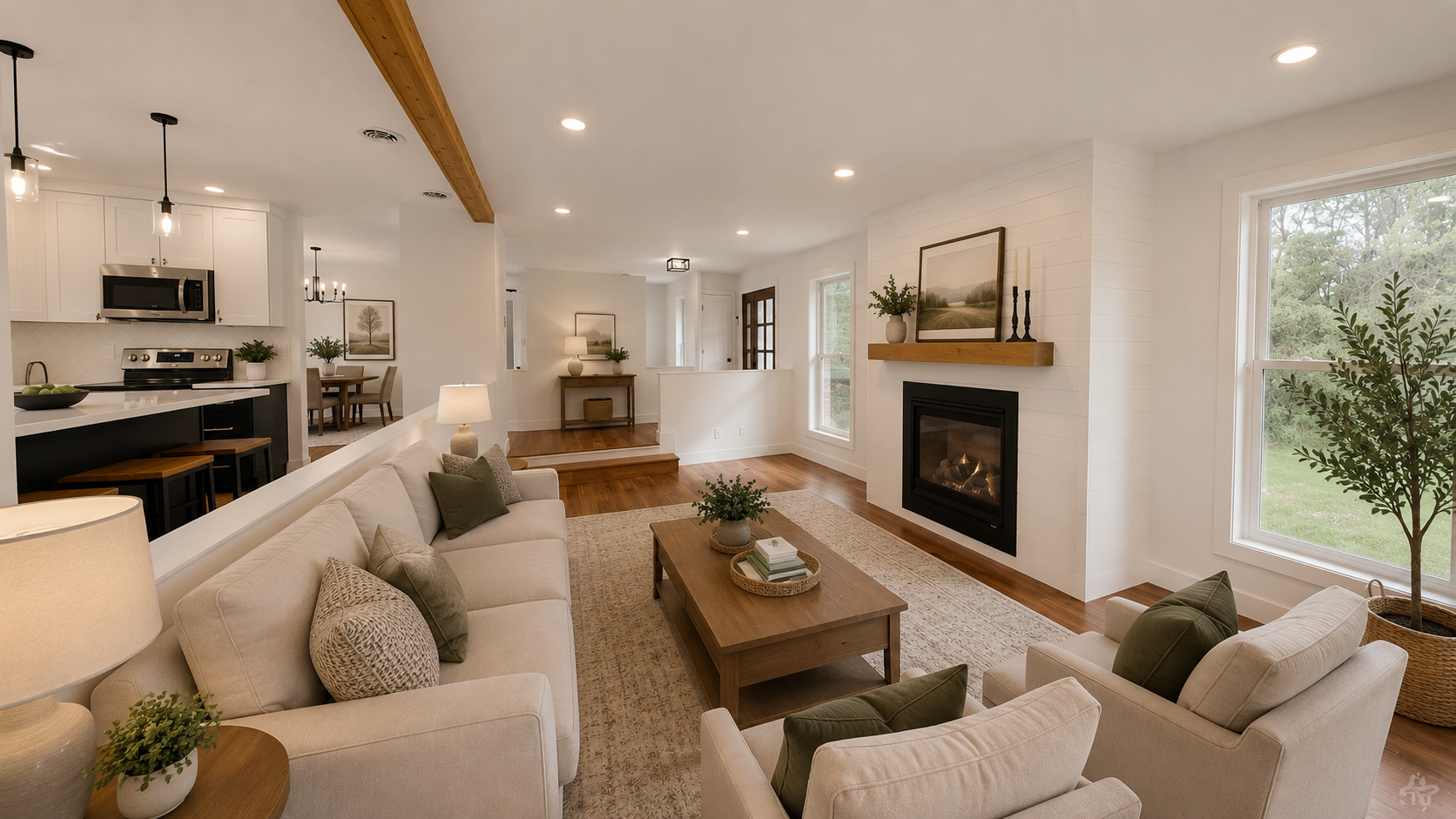 Virtually Staged Living Room
