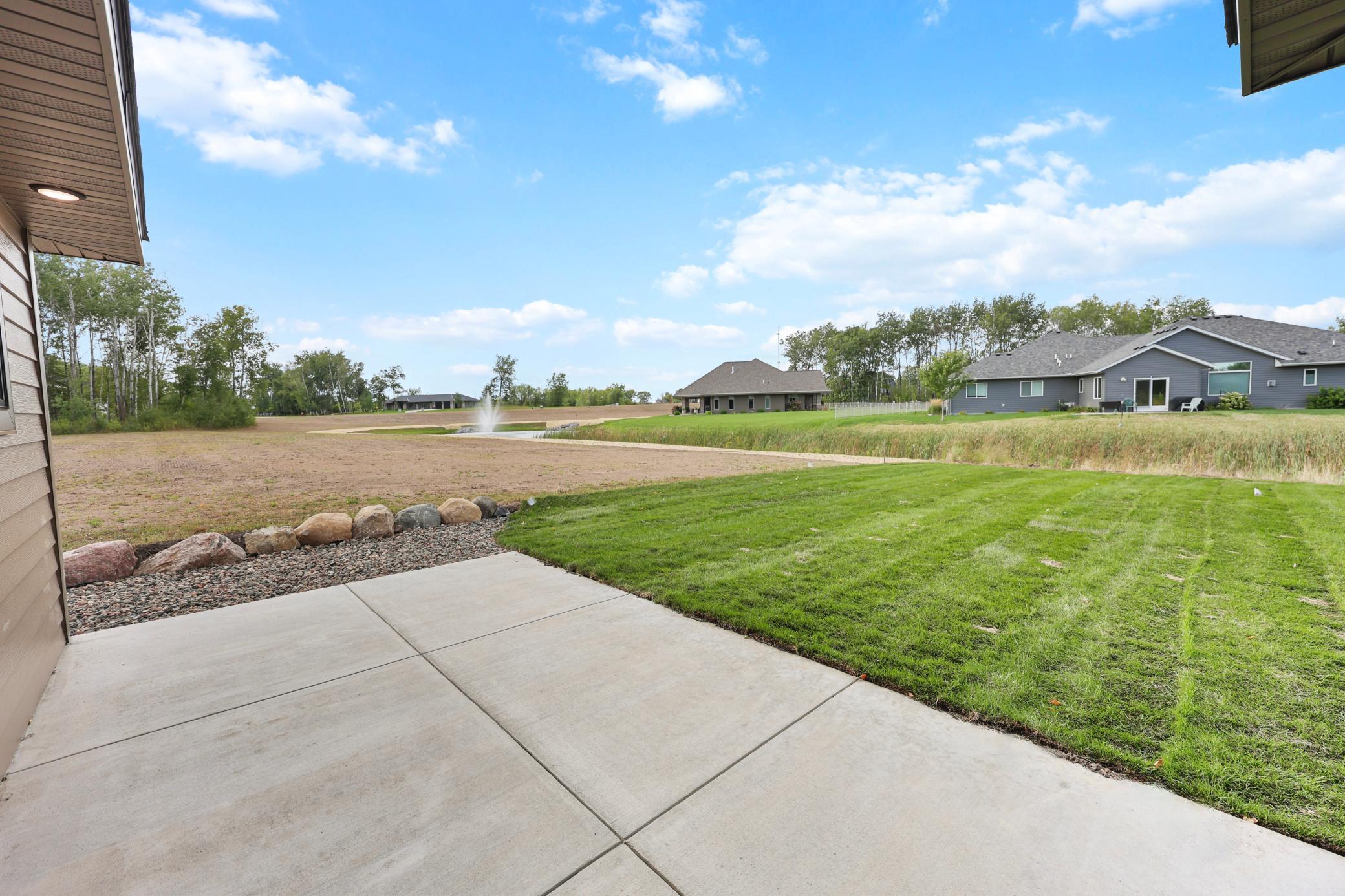 Enjoy the private backyard with the beautiful fountain
