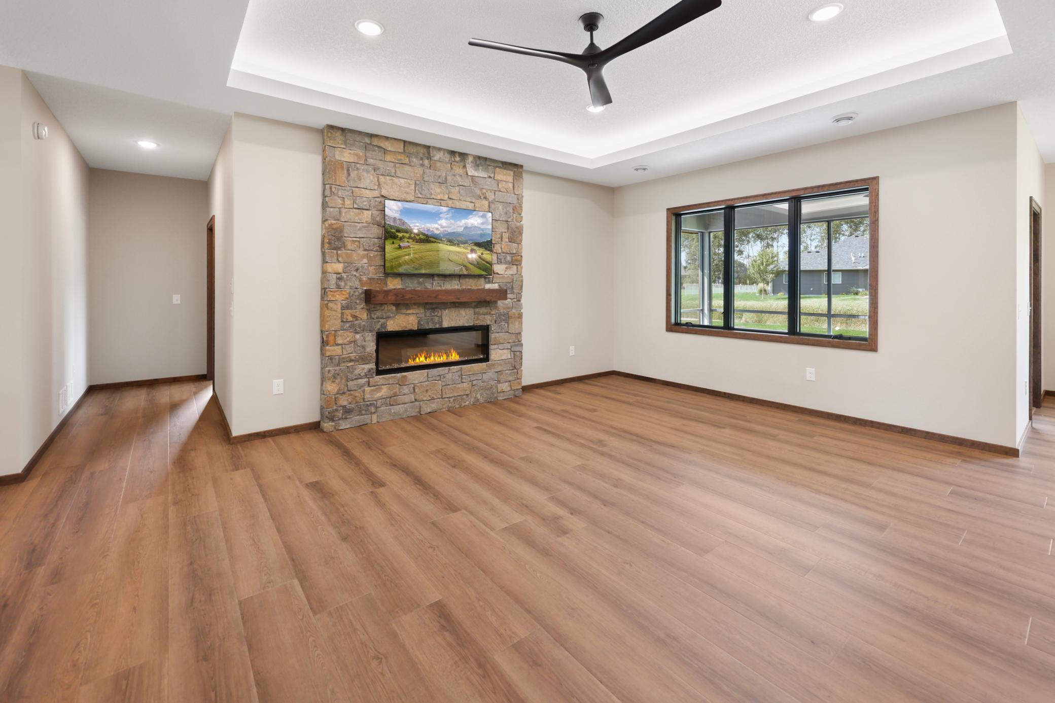 The ceiling offers unique design