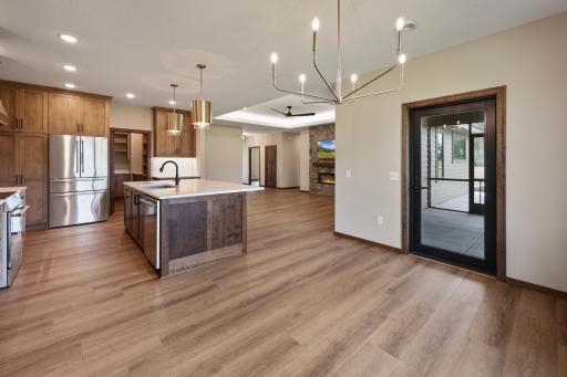 Dining room leading to the screened patio