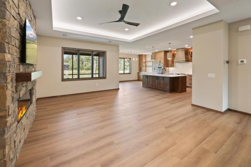 The open concept is perfect for entertaining