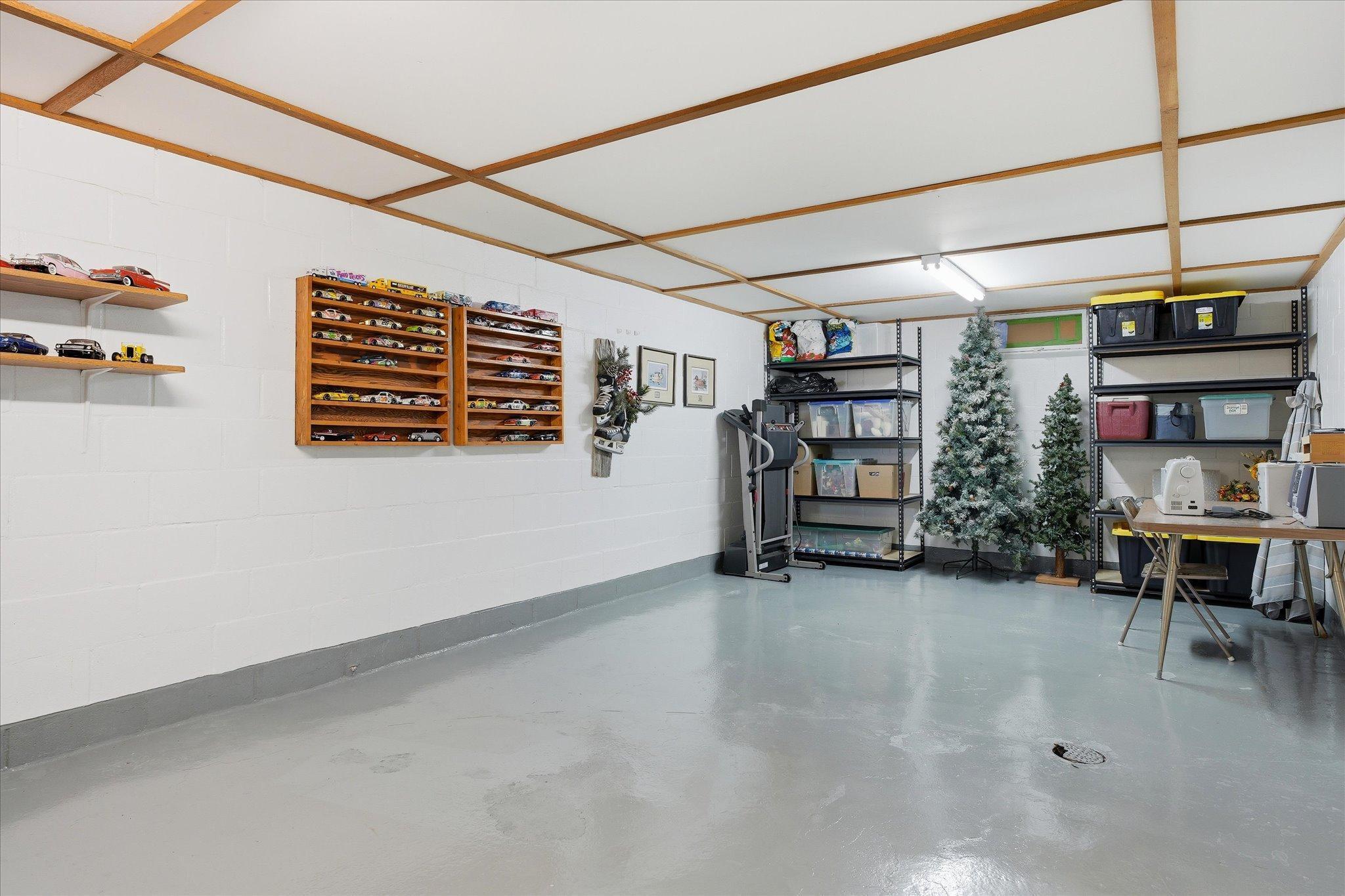 More unfinished space in the lower level awaiting your finishing touches!